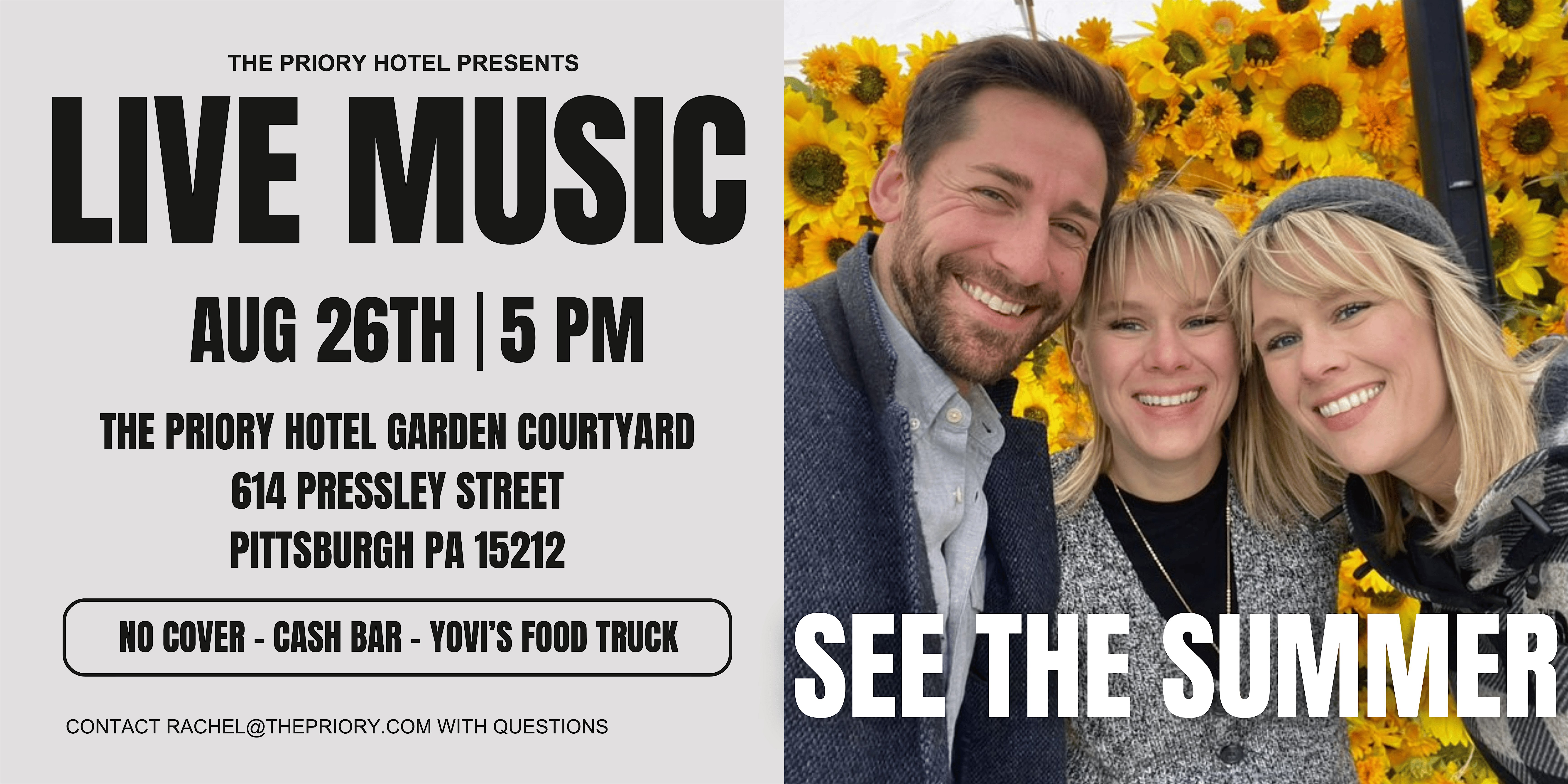 See The Summer – Pop-Up Concert at The Priory Hotel – Pittsburgh, PA
