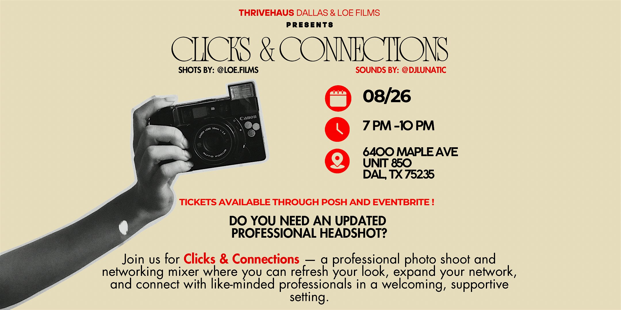 Clicks & Connections at 6400 Maple Ave – Dallas, TX