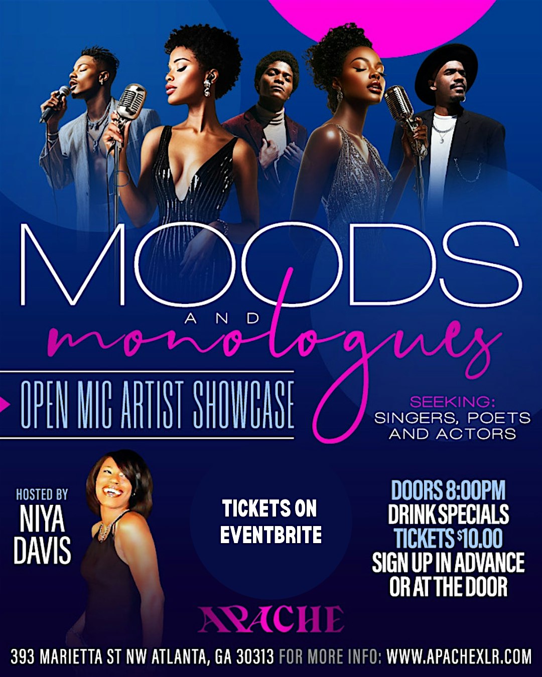Moods & Monologue – Open Mic Artist Showcase at 393 Marietta St NW – Atlanta, GA