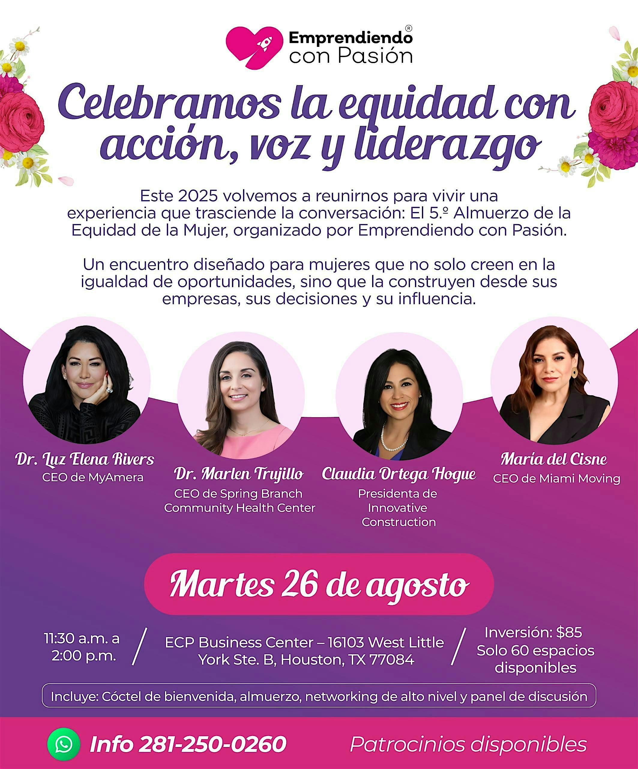 Quinto almuerzo Dia de la Equidad de la Mujer at 16103 W Little York Rd ste b – Houston, TX