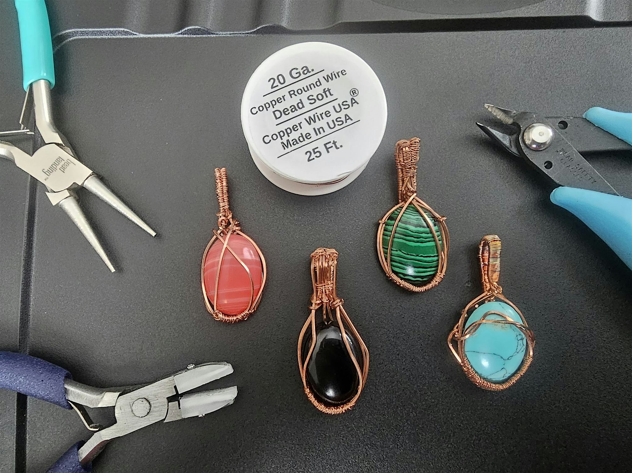 Learn to Wire Wrap Stones for Jewelry at MakeIt Labs – Nashua, NH