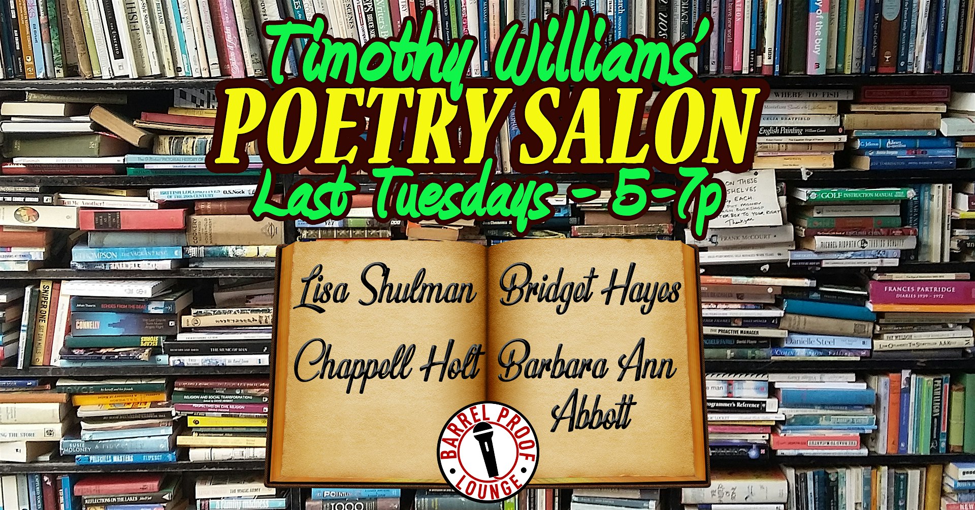 Poetry Salon Happy Hour Presented by Timothy Williams at Barrel Proof Lounge – Santa Rosa, CA