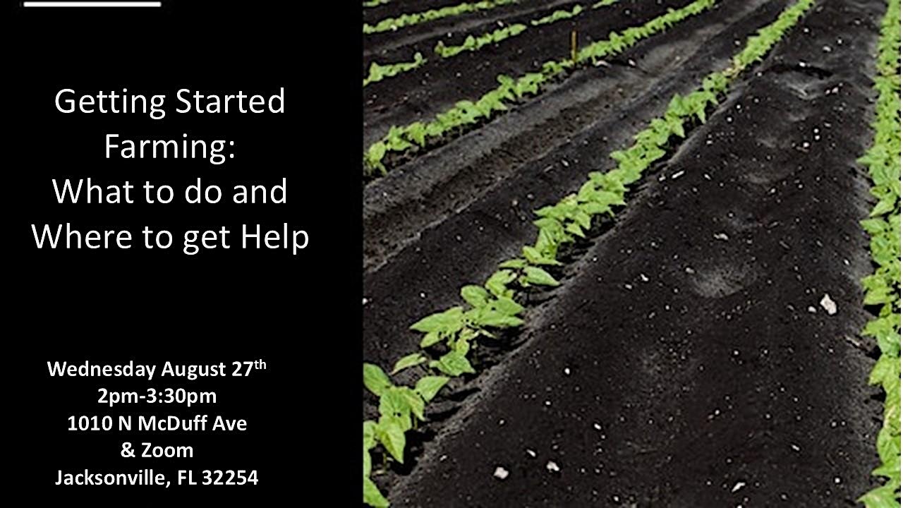 Getting Started Farming: What to Do and Where to Get Help at UF IFAS Duval County Extension Office – Jacksonville, FL