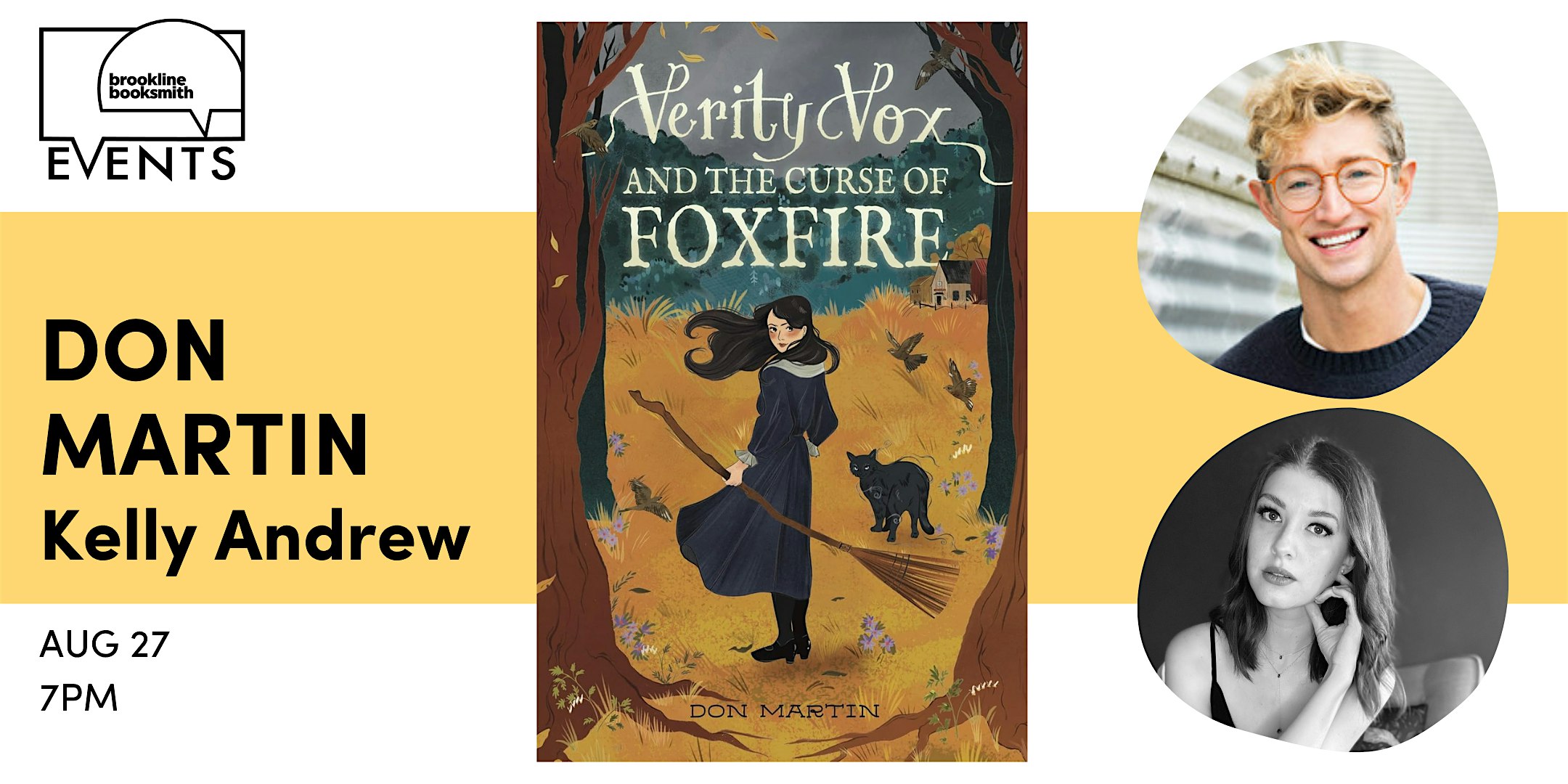 Don Martin with Kelly Andrew: Verity Vox and the Curse of Foxfire at Brookline Booksmith – Brookline, MA