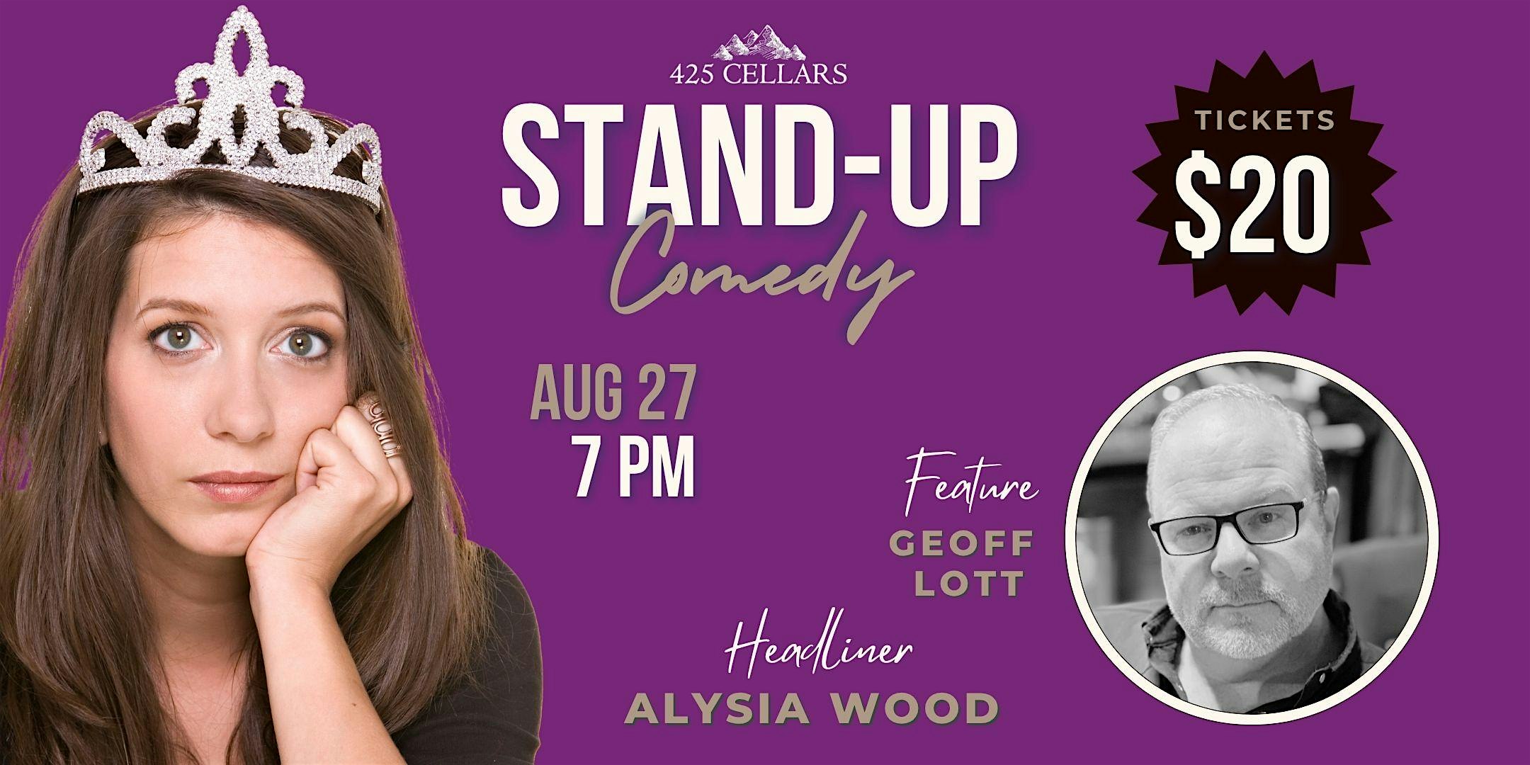Stand Up Comedy with Alysia Wood @ 425 Cellars at 425 Cellars – Woodinville, WA