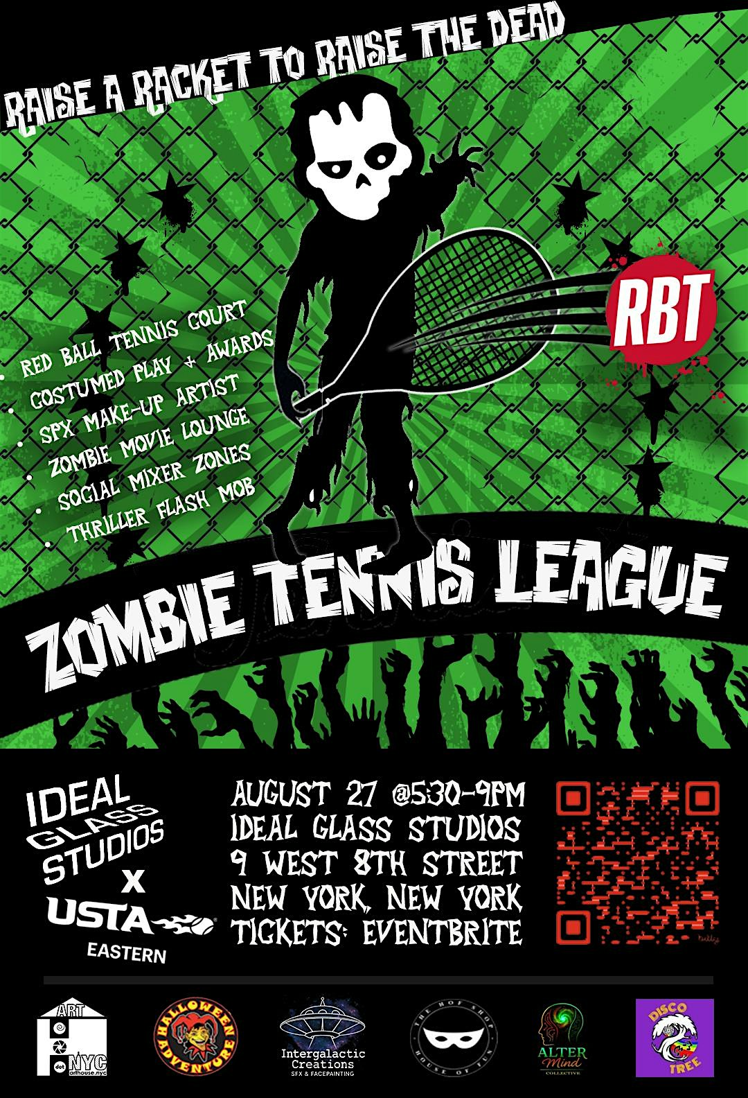 ZOMBIE TENNIS LEAGUE at Ideal Glass Studios – New York, NY
