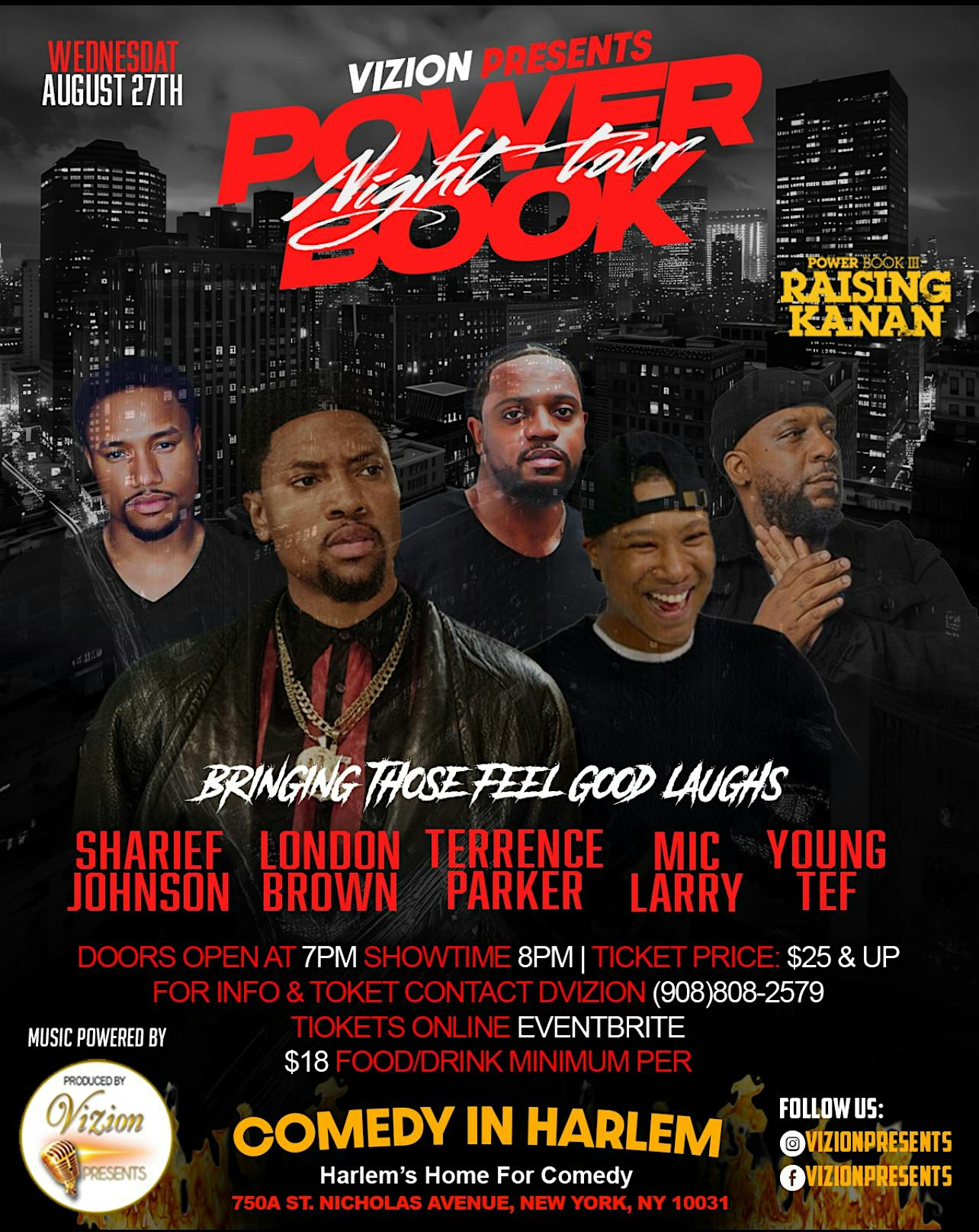 Power Book Night Tour – Comedy in Harlem at Comedy In Harlem – New York, NY