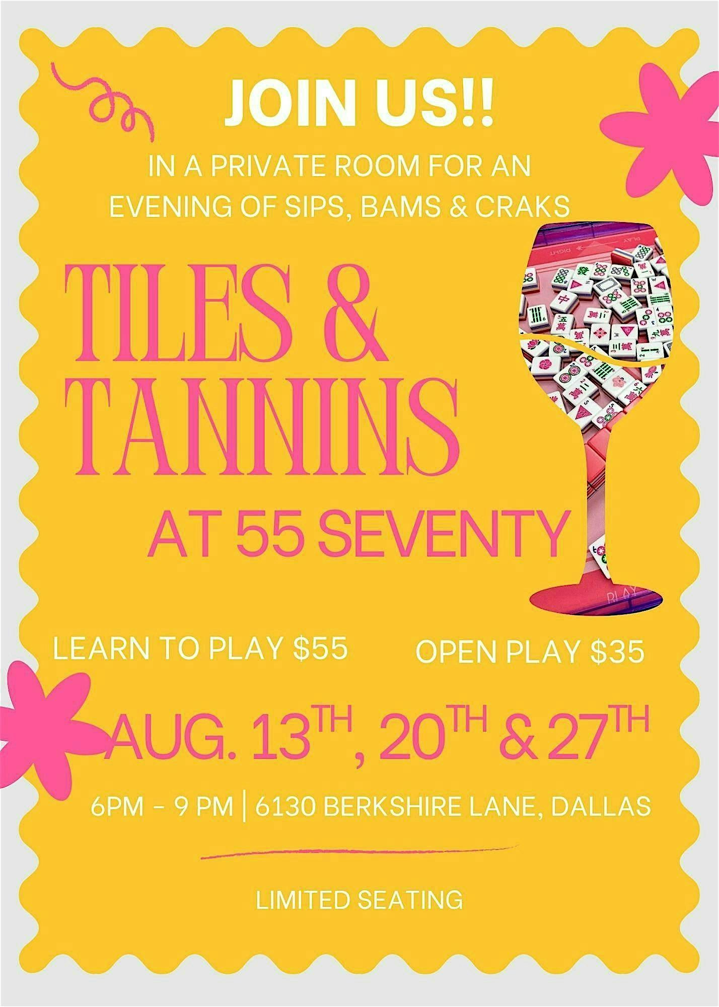 Join Us For Mahjong: TILES & TANNINS at 55 Seventy at 55 Seventy Private Members Club – Dallas, TX