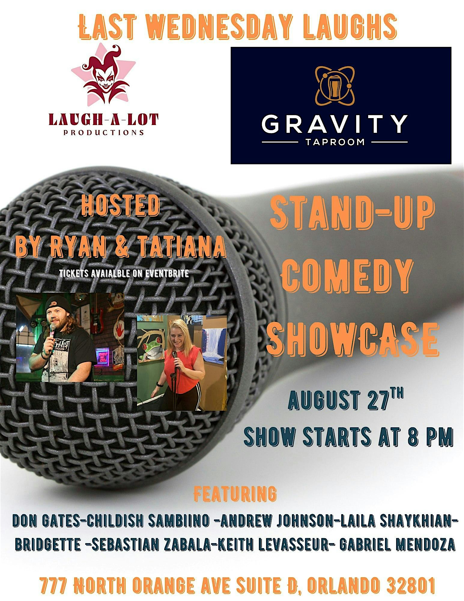 Last WEDNESDAY Laughs at Gravity Taproom – Orlando, FL