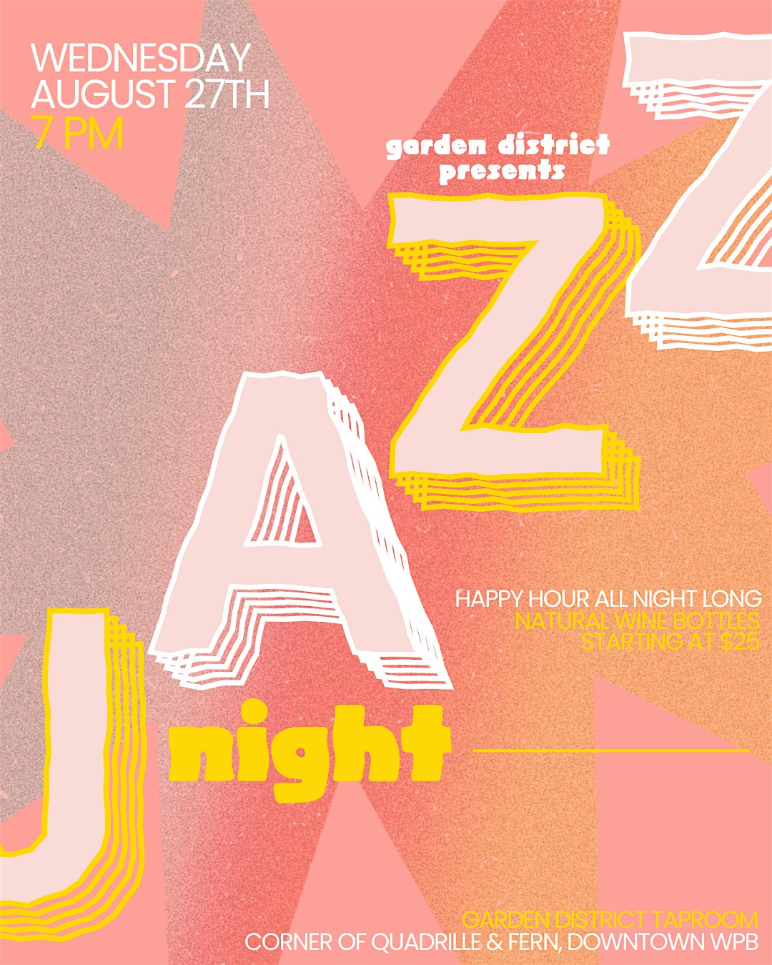Jazz Night @ Garden District at Garden District Taproom | Self-Pour Bar – West Palm Beach, FL