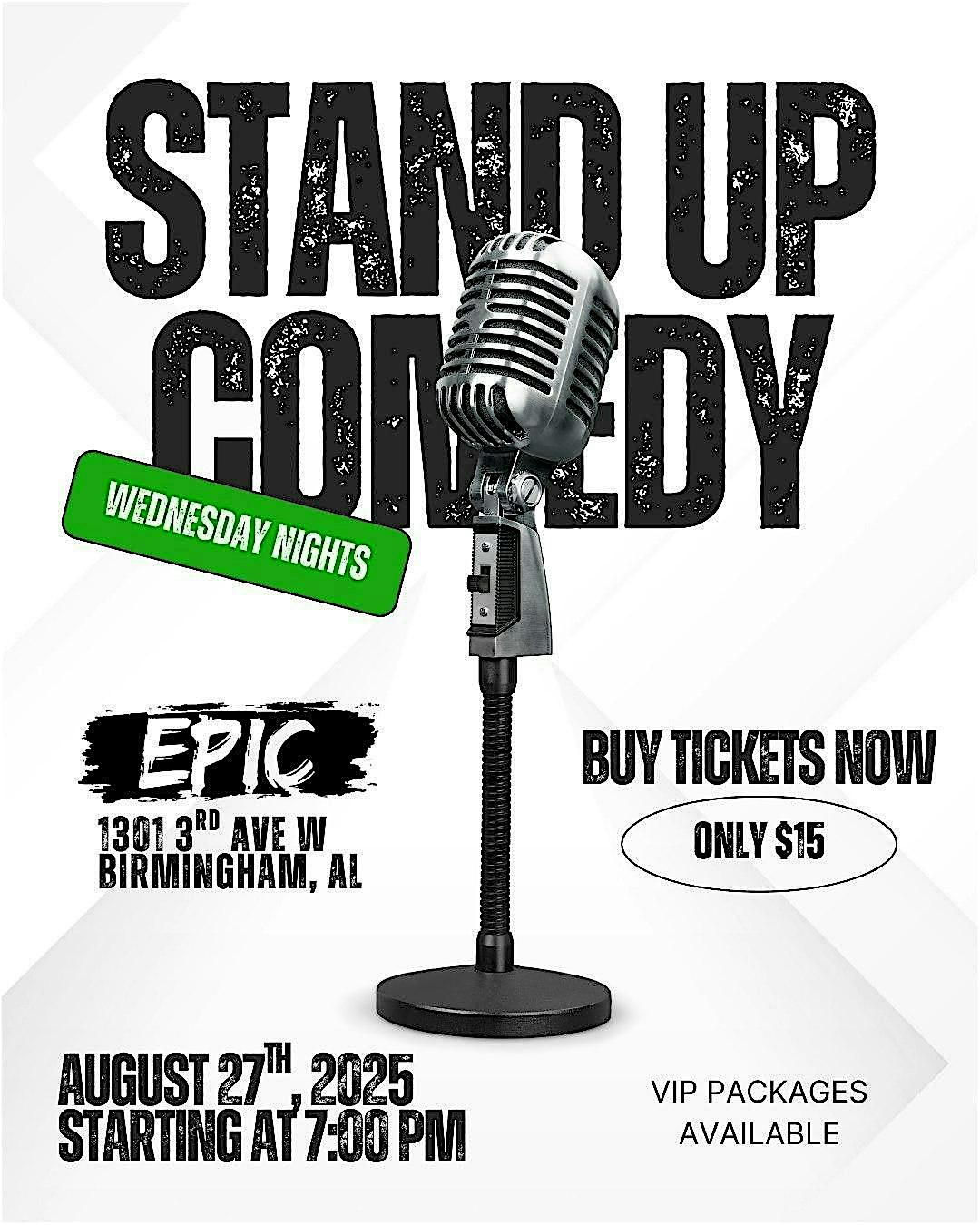 Stand Up Comedy at 1301 3rd Ave W – Birmingham, AL