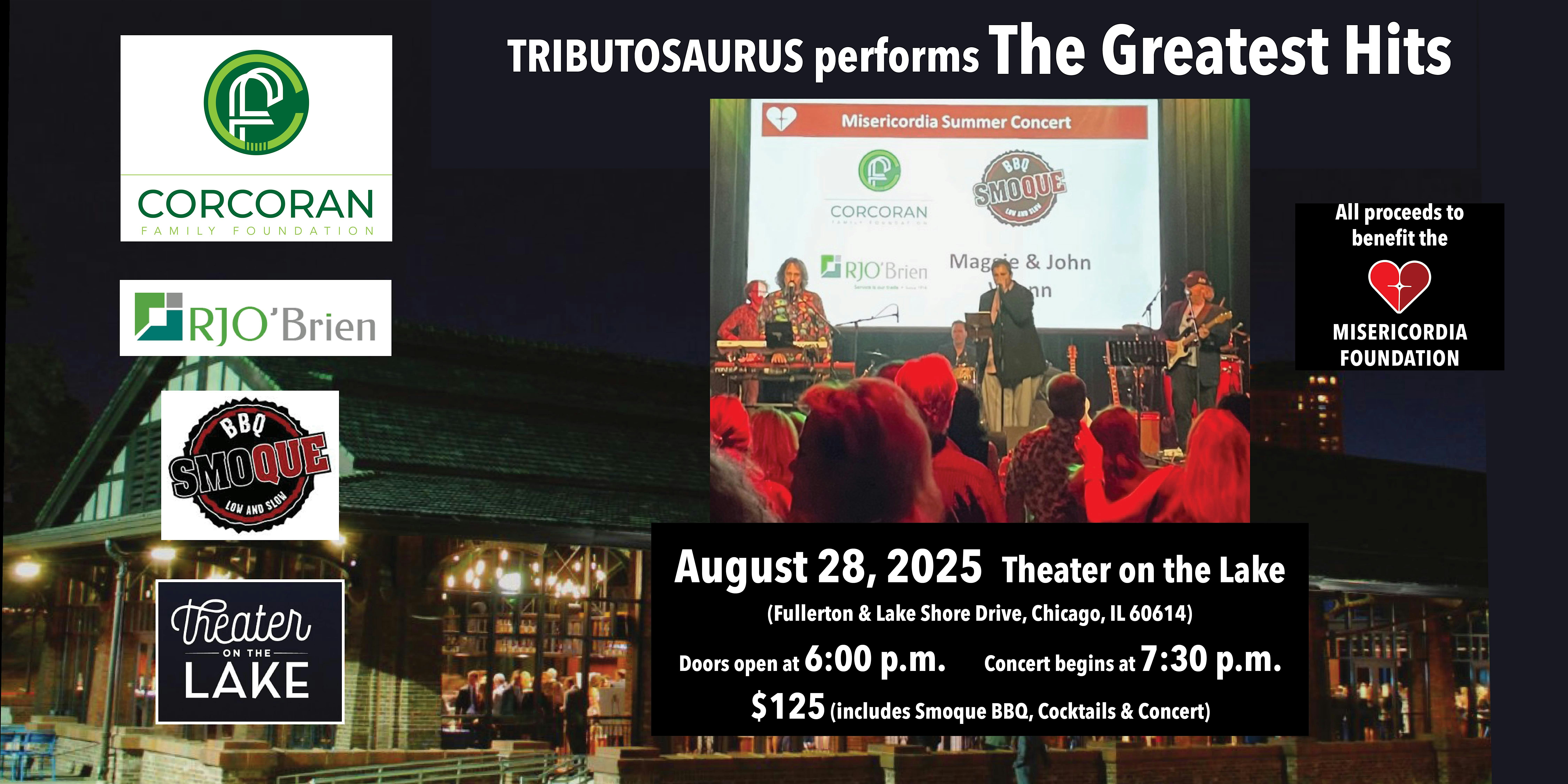 Concert to benefit Misericordia Foundation at Theater on the Lake – Chicago, IL