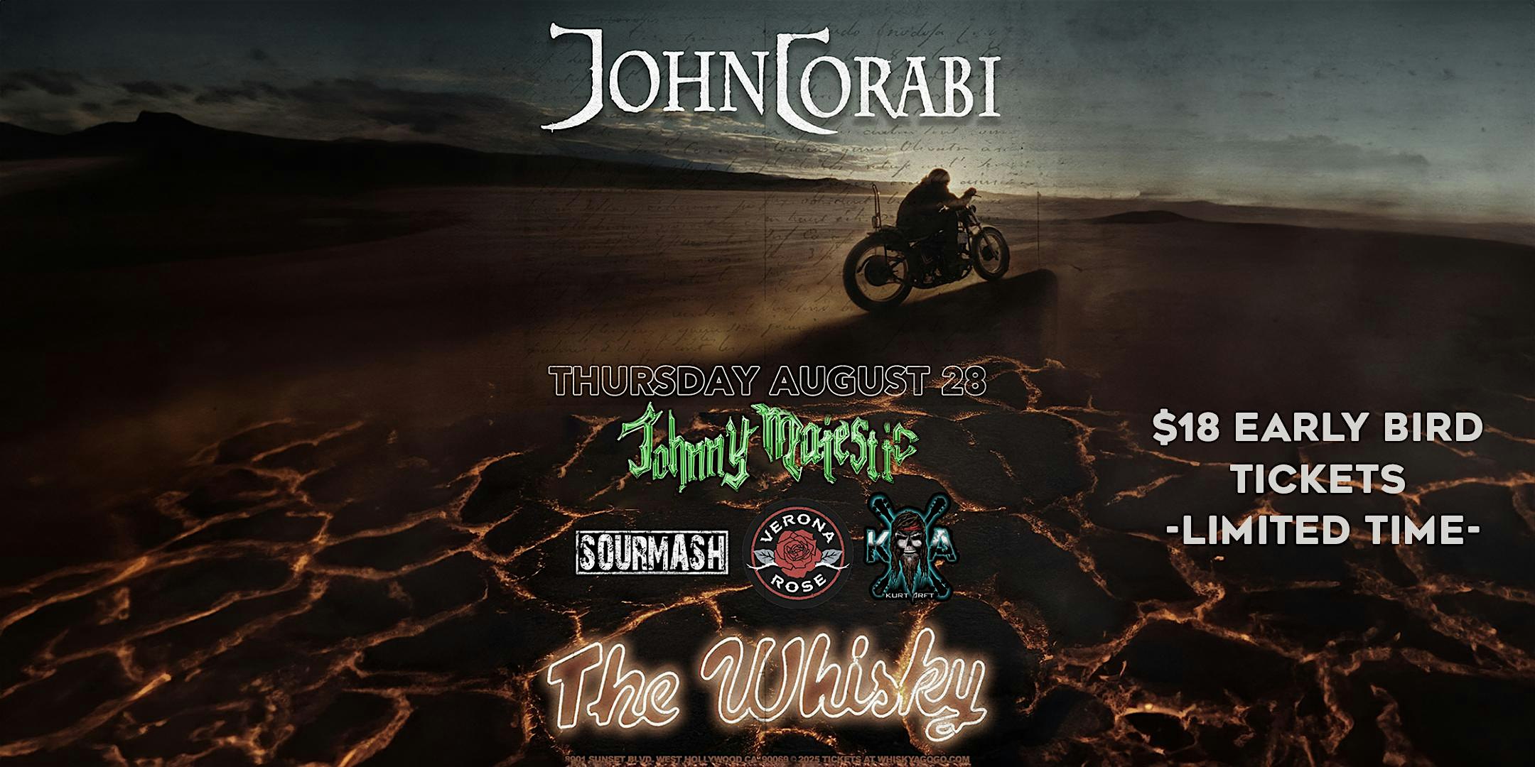 John Corabi Live at Whisky a Go Go (support: Johnny Majestic + more) at Whisky a Go Go – West Hollywood, CA