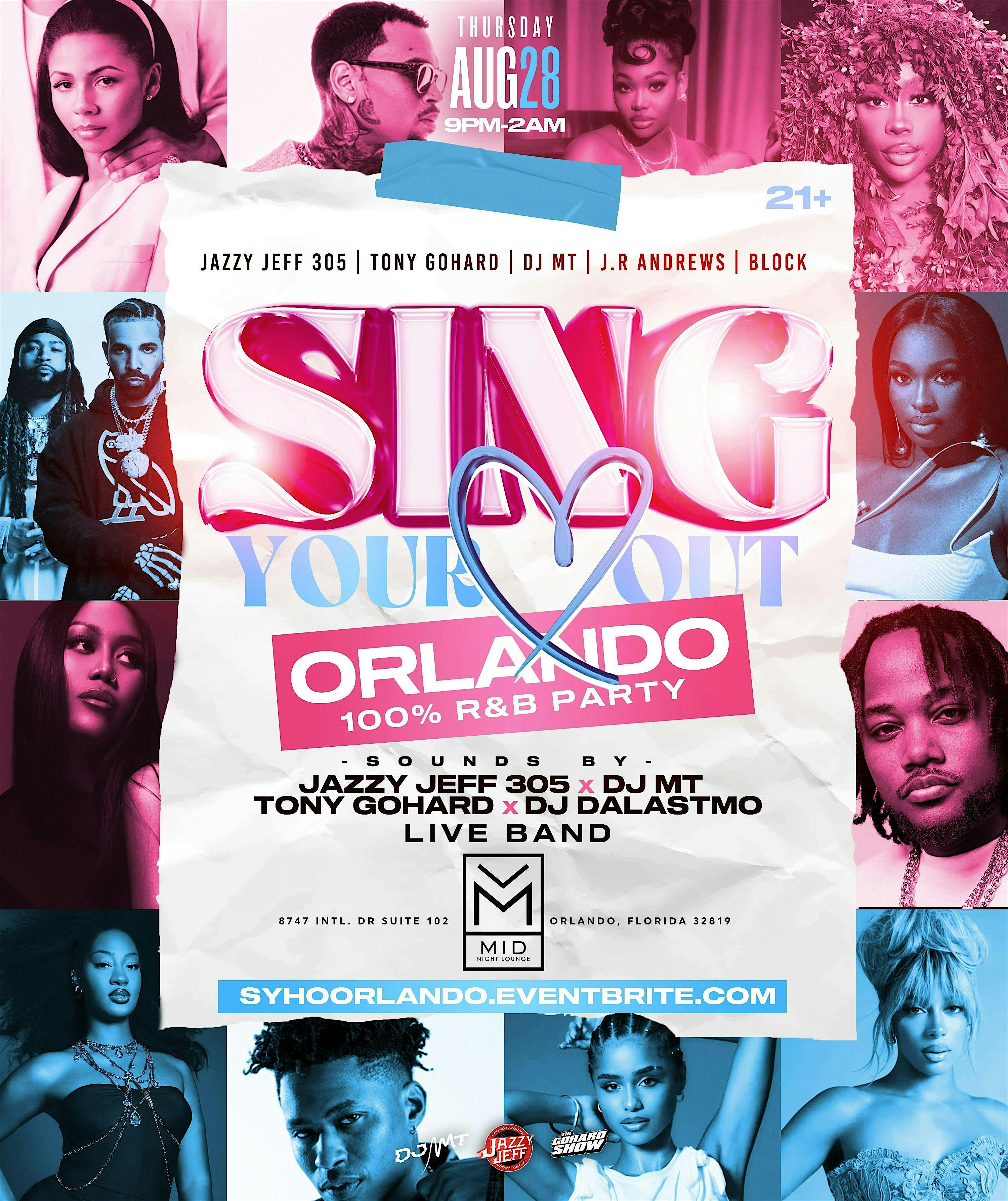 SING YOUR HEART OUT R&B PARTY! LABOR DAY WEEKEND! at Midnight Hookah lounge – Orlando, FL
