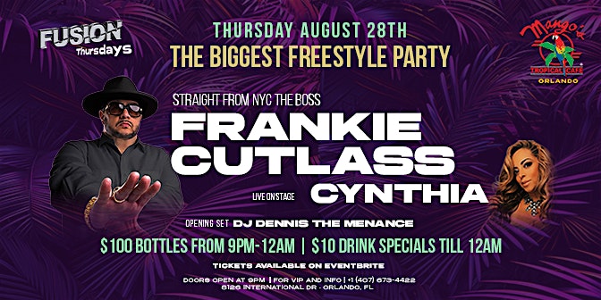 Hottest Labor Day Weekend Freestyle with Cynthia and DJ Frankie Cutlass at Mango’s – Orlando – Orlando, FL