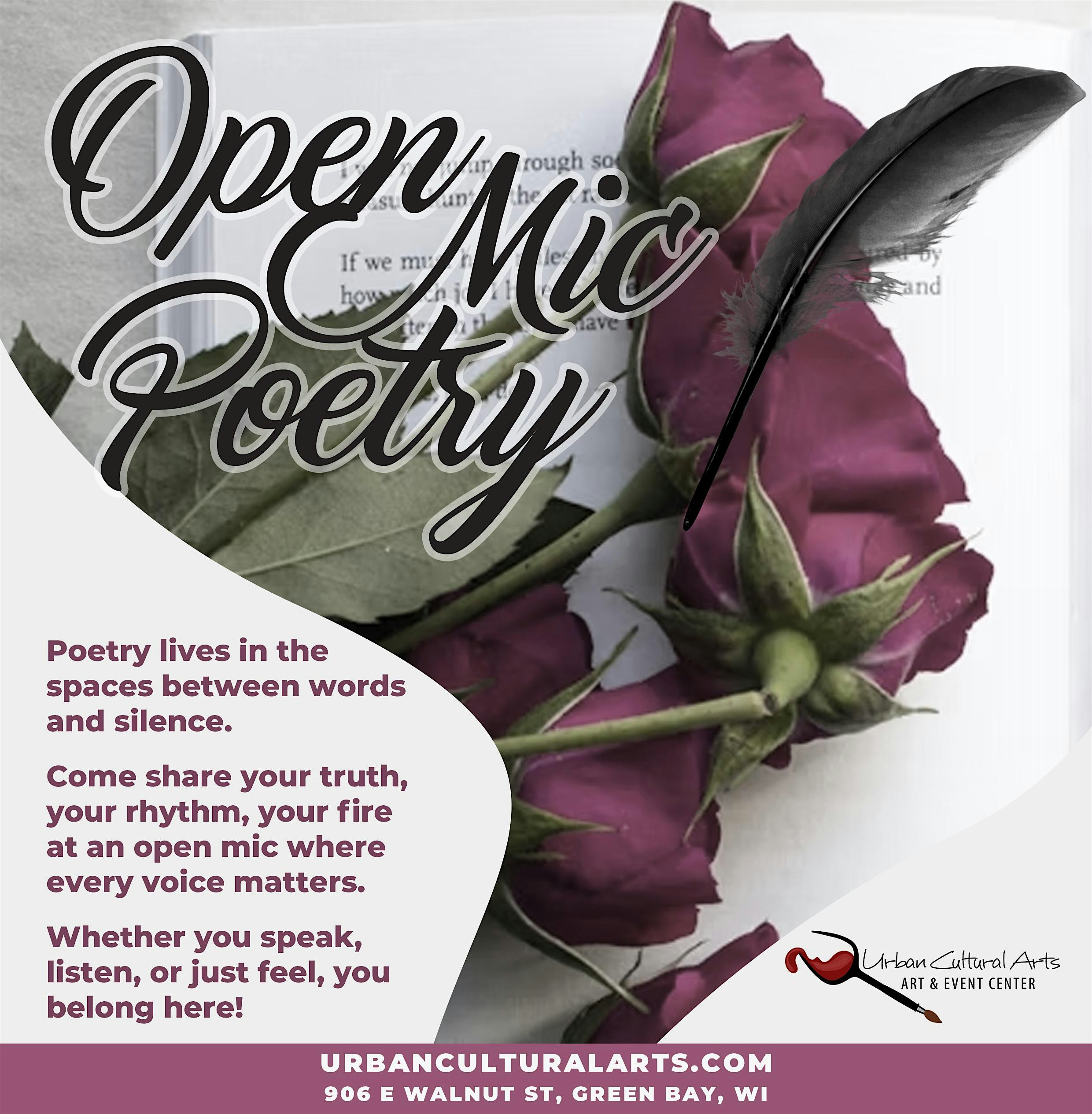 Poetry at Urban Cultural Arts, 906 East Walnut Street, Green Bay, WI, USA – Green Bay, WI