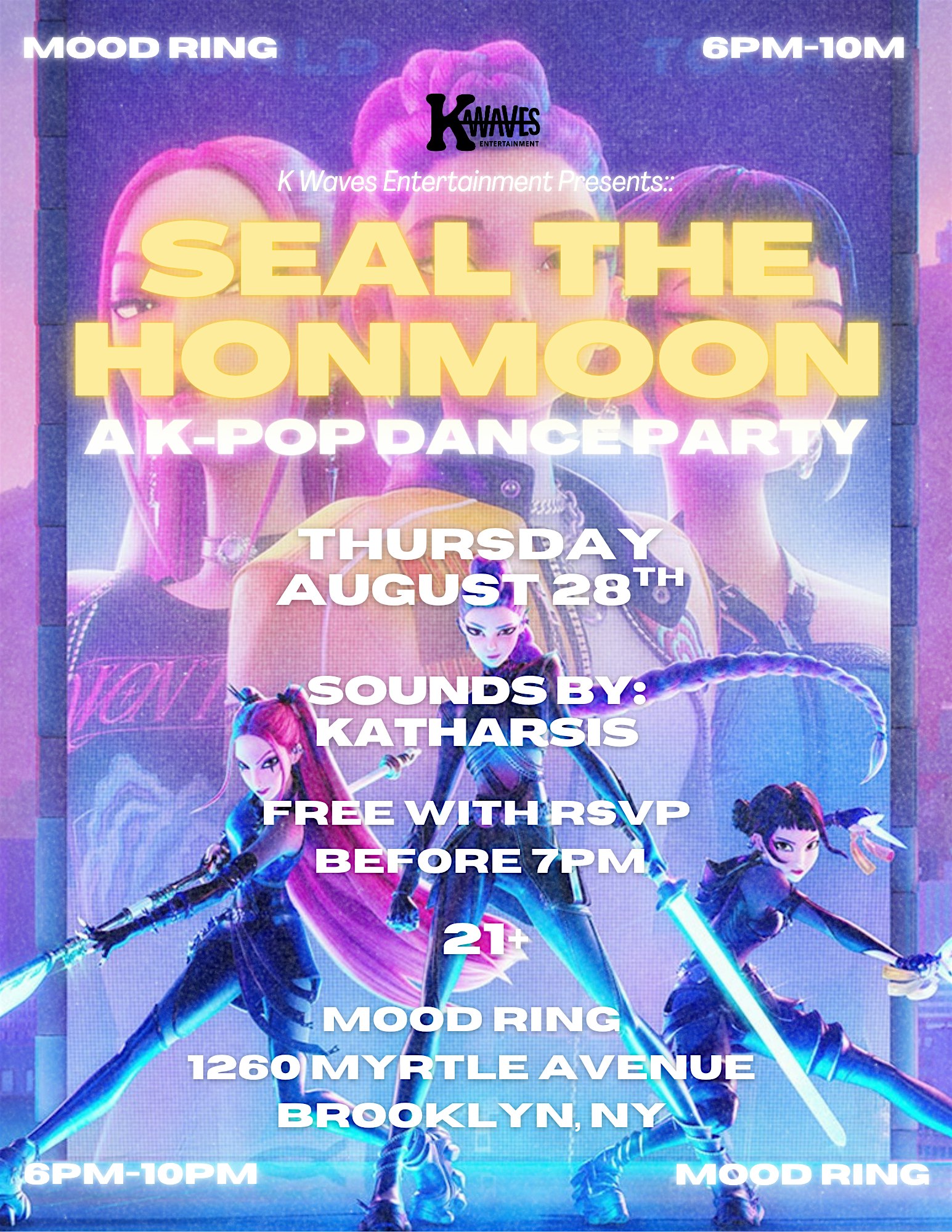 Seal the Honmoon: A K-Pop Dance Party at Mood Ring – Brooklyn, NY