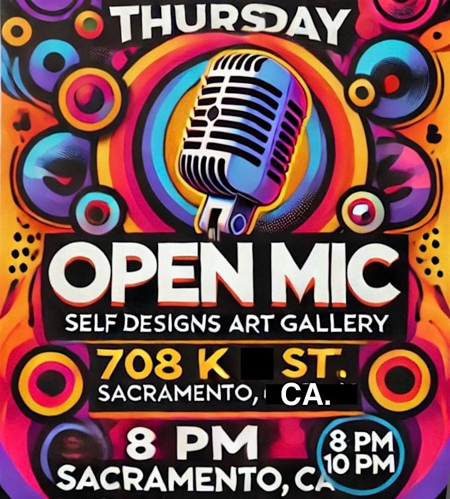 THE GALLERY AT NITE POETRY OPEN MIC!…. at Self Designs Art Gallery – Sacramento, CA