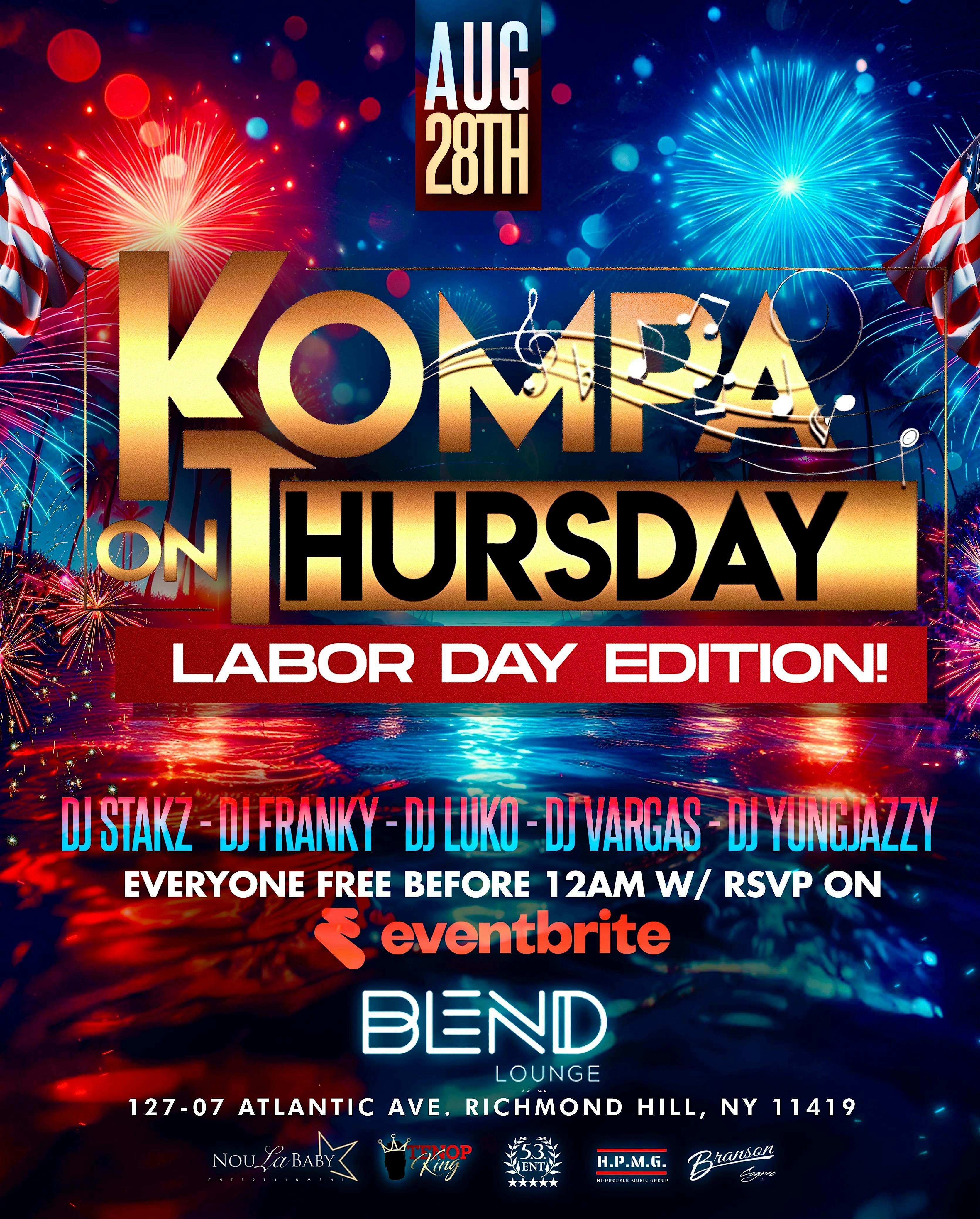 Kompa on a Thursday at BLEND LOUNGE – Queens, NY