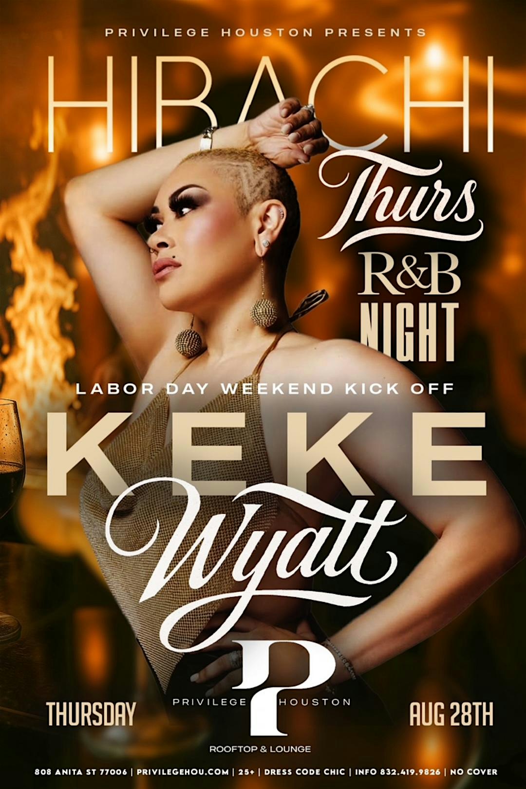 Keke Wyatt Hibachi & R&B at Privilege Rooftop & Lounge – Houston, TX