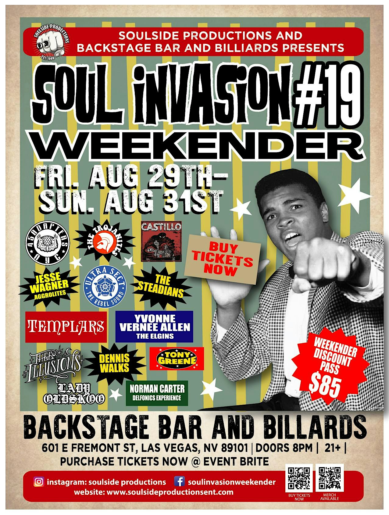 SOUL INVASION WEEKENDER ( DISCOUNT PASS) at Backstage Bar & Billiards – Las Vegas, NV