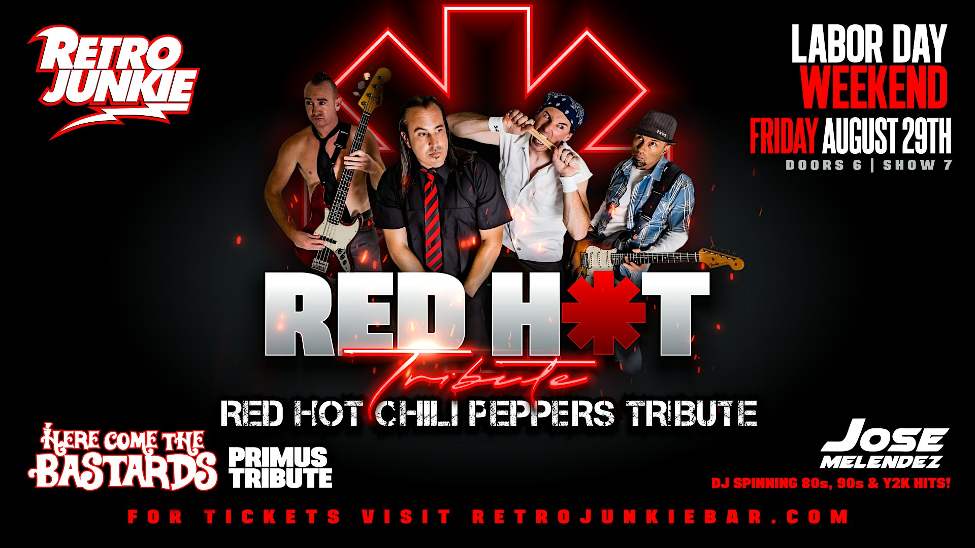 Red Hot Chili Peppers & Primus Tributes + DJ After-Party @ Retro Junkie! at Retro Junkie – Walnut Creek, CA