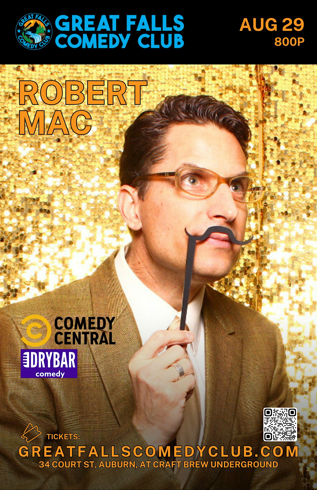 Robert Mac @ Great Falls Comedy Club at Great Falls Comedy Club – Auburn, ME