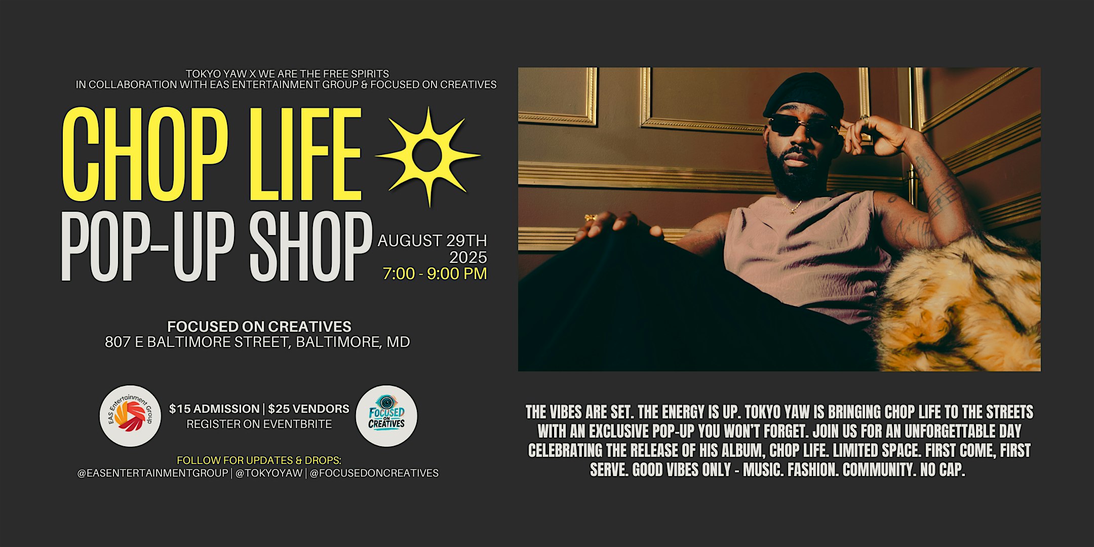 Chop Life Pop Up Shop at Focused on Creatives – Baltimore, MD