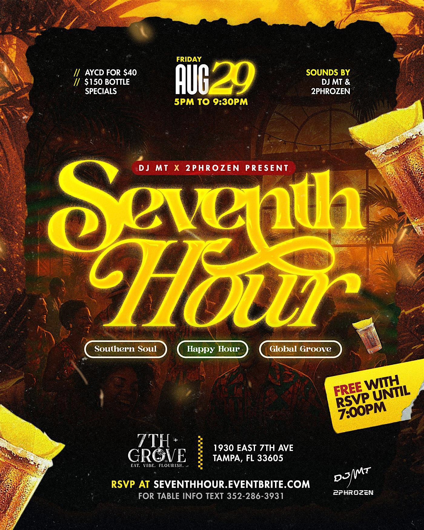 Seventh Hour – Southern Soul & Global Groove Happy Hour Live at 7th + Grove at 7th + Grove – Tampa, FL