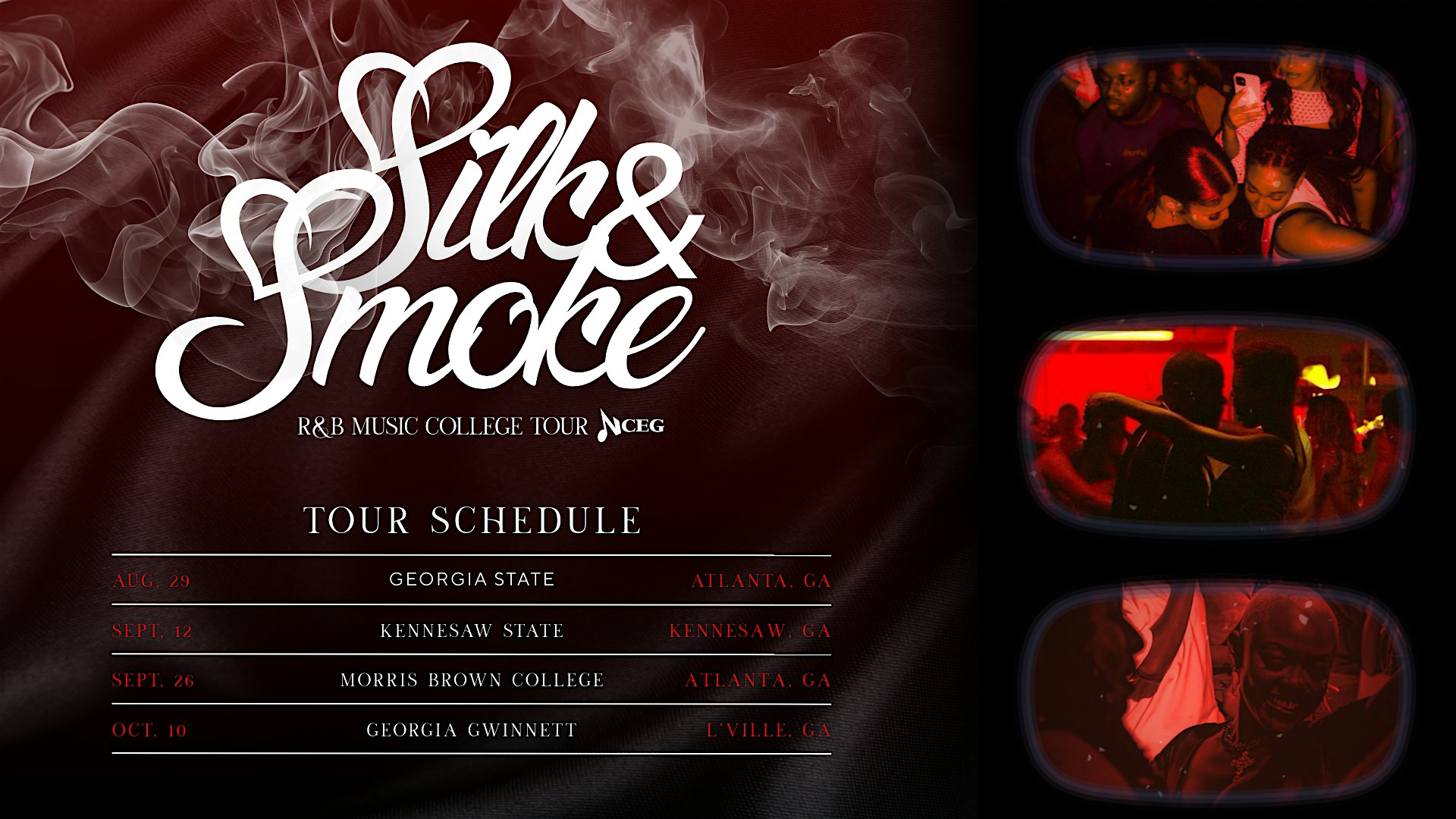 Silk & Smoke R&B Music College Tour at Creative Media Industries Institute – Atlanta, GA