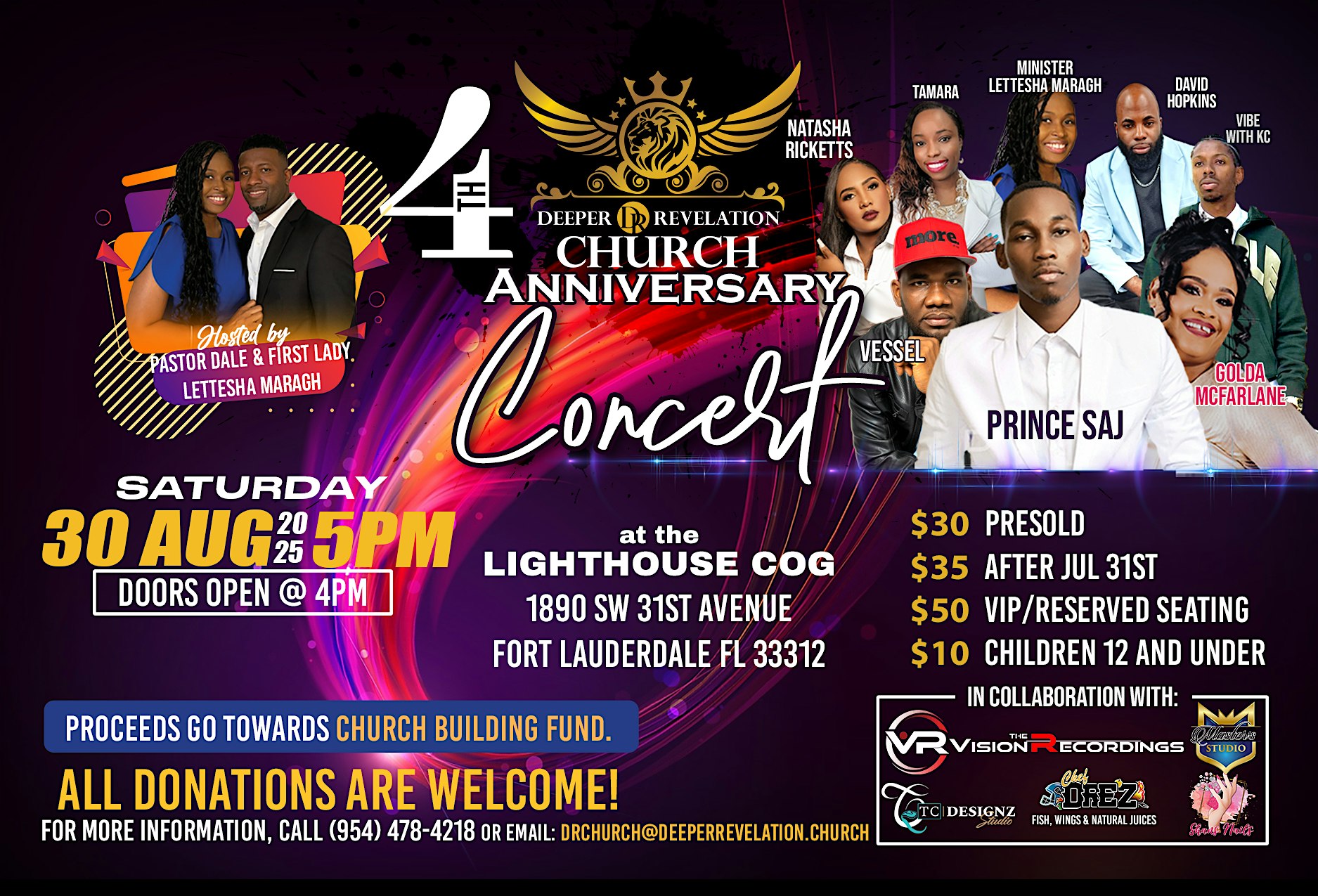 4th Church Anniversary Celebration Concert at 1890 SW 31st Ave – Fort Lauderdale, FL
