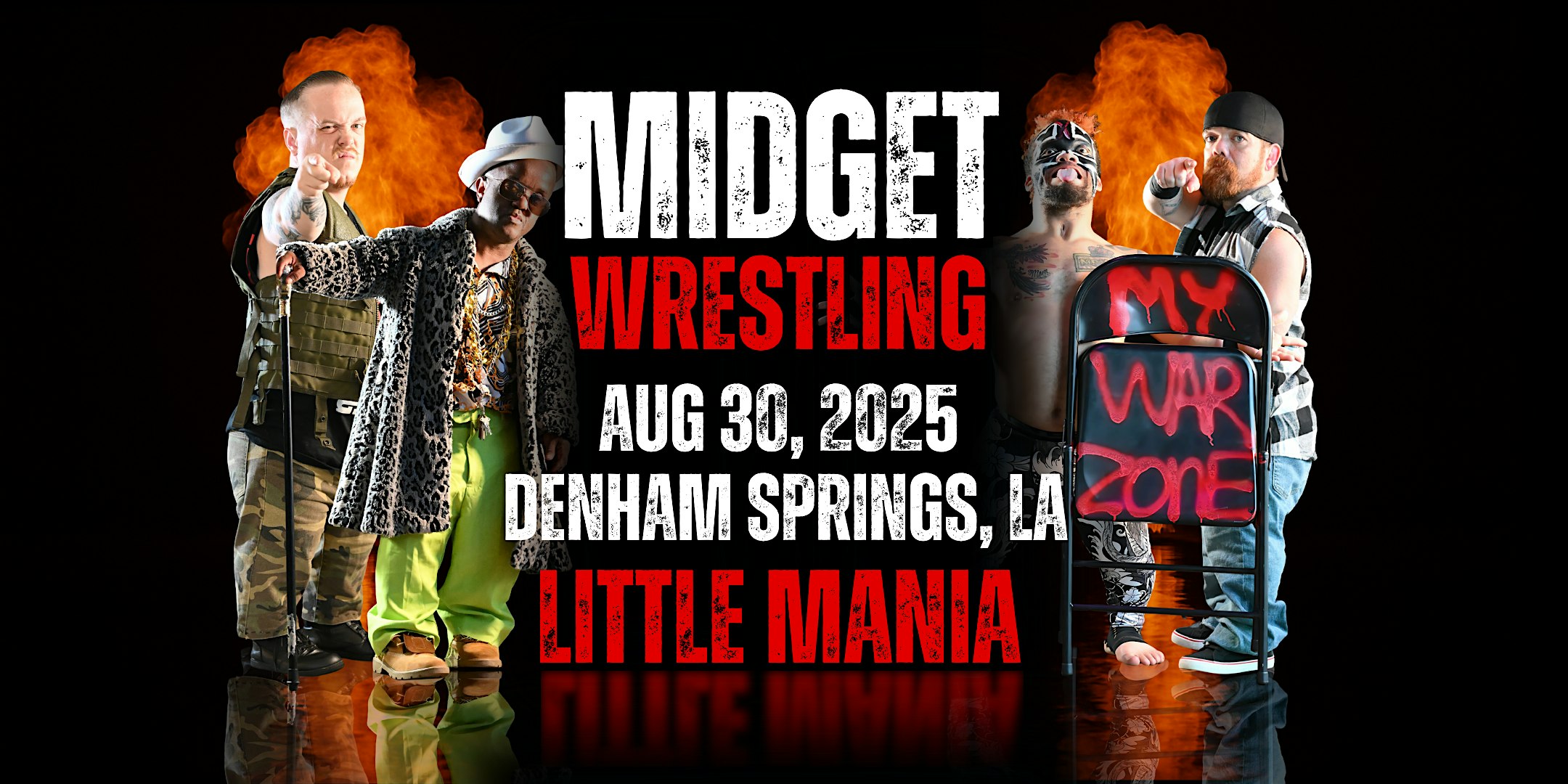 Little Mania Midget Wrestling – Denham Springs, LA – Aug 30, 2025 – Buy Now at Southern Rhythm Venue & Entertainment – Denham Springs, LA