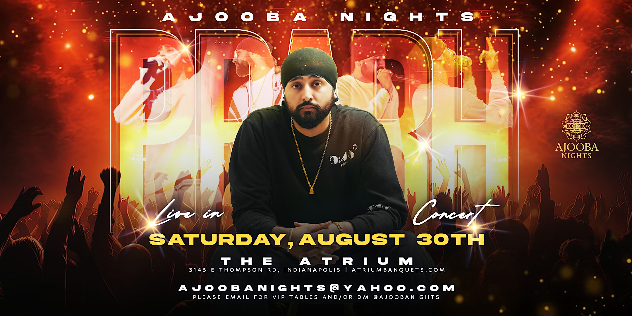 Biggest Punjabi/Bollywood party with Prabh Live at The Atrium – Indianapolis, IN