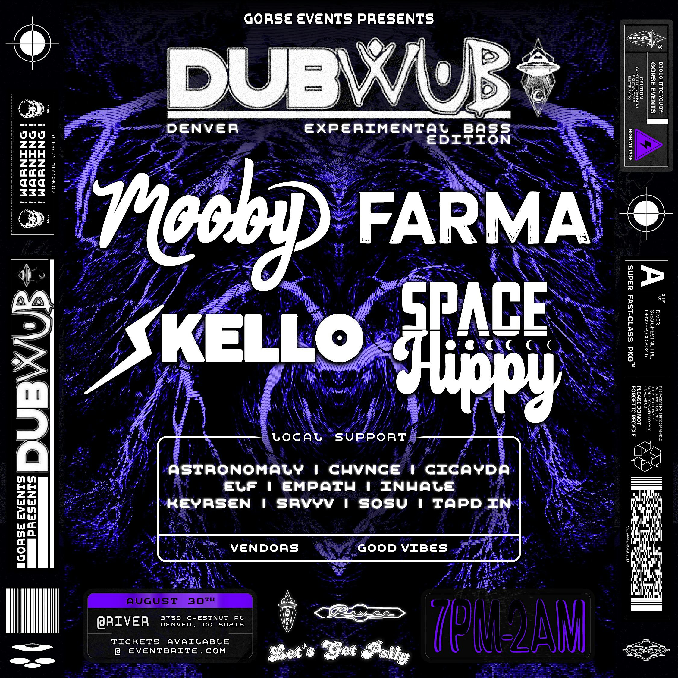 DUB WUB EXPERIMENTAL BASS AUGUST at RIVER – Denver, CO