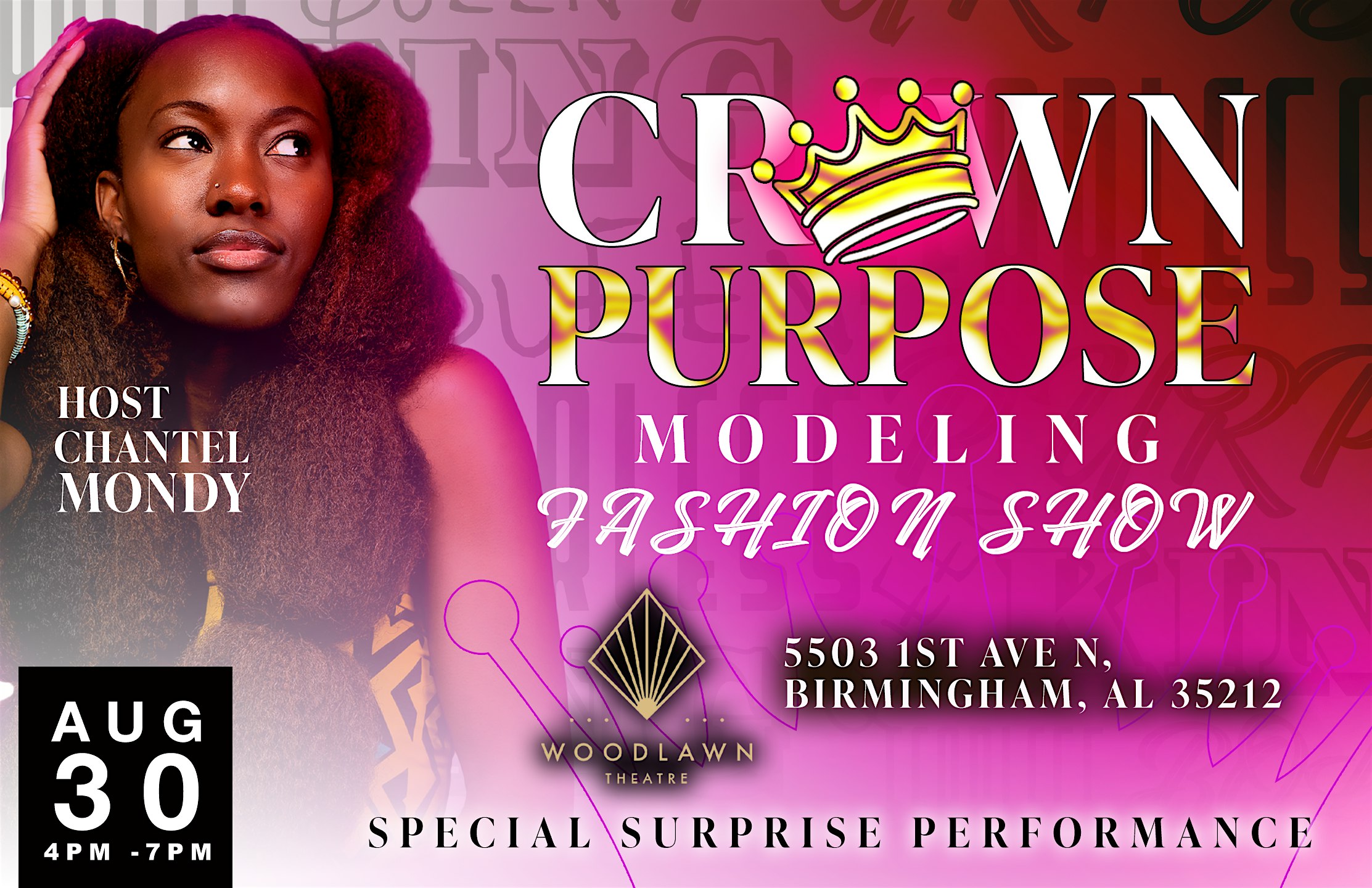 Crown Purpose Fashion Show at Woodlawn Theatre Bham LLC – Birmingham, AL