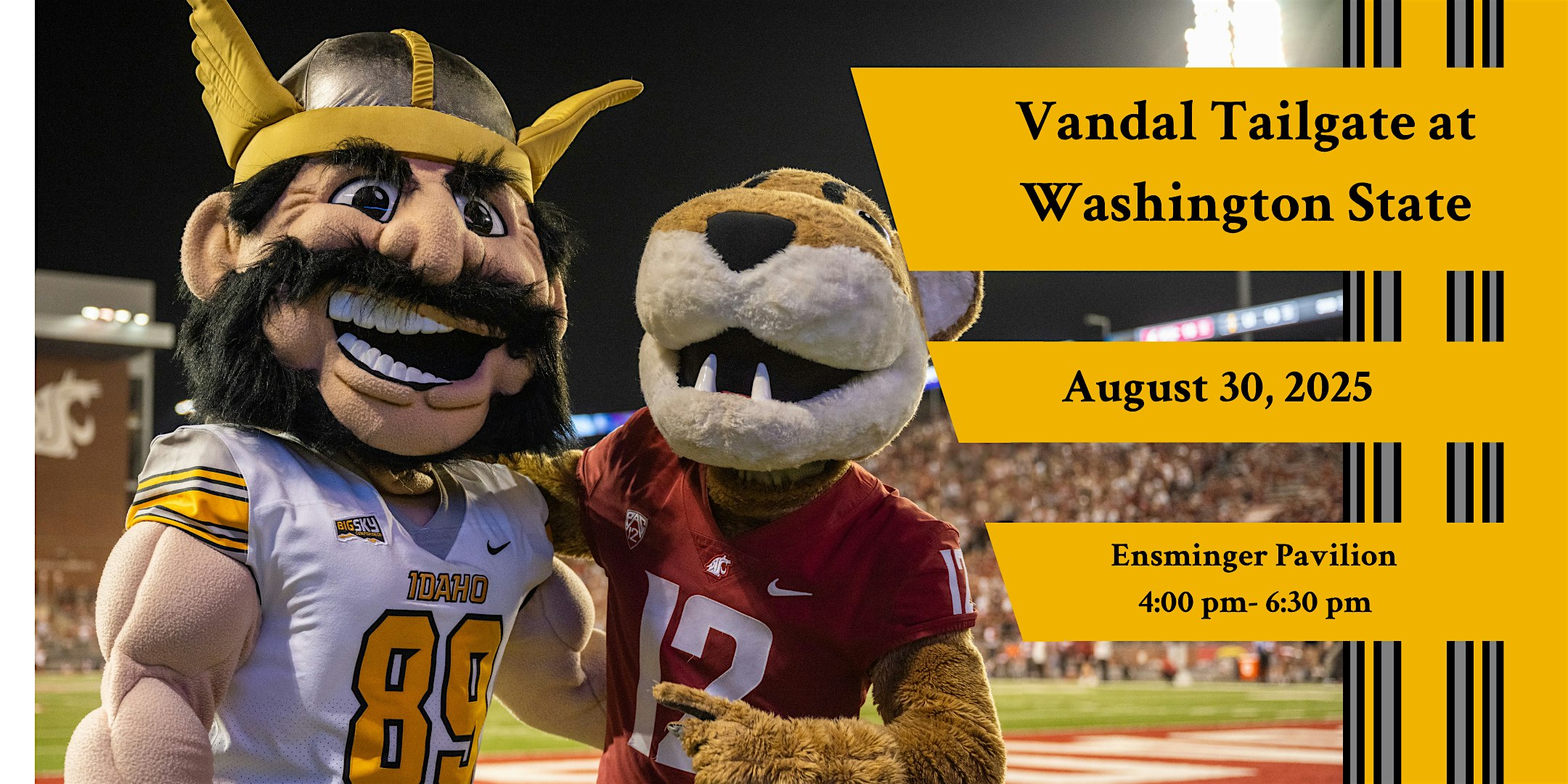 Vandal Tailgate at Washington State at Ensminger Pavilion – Pullman, WA