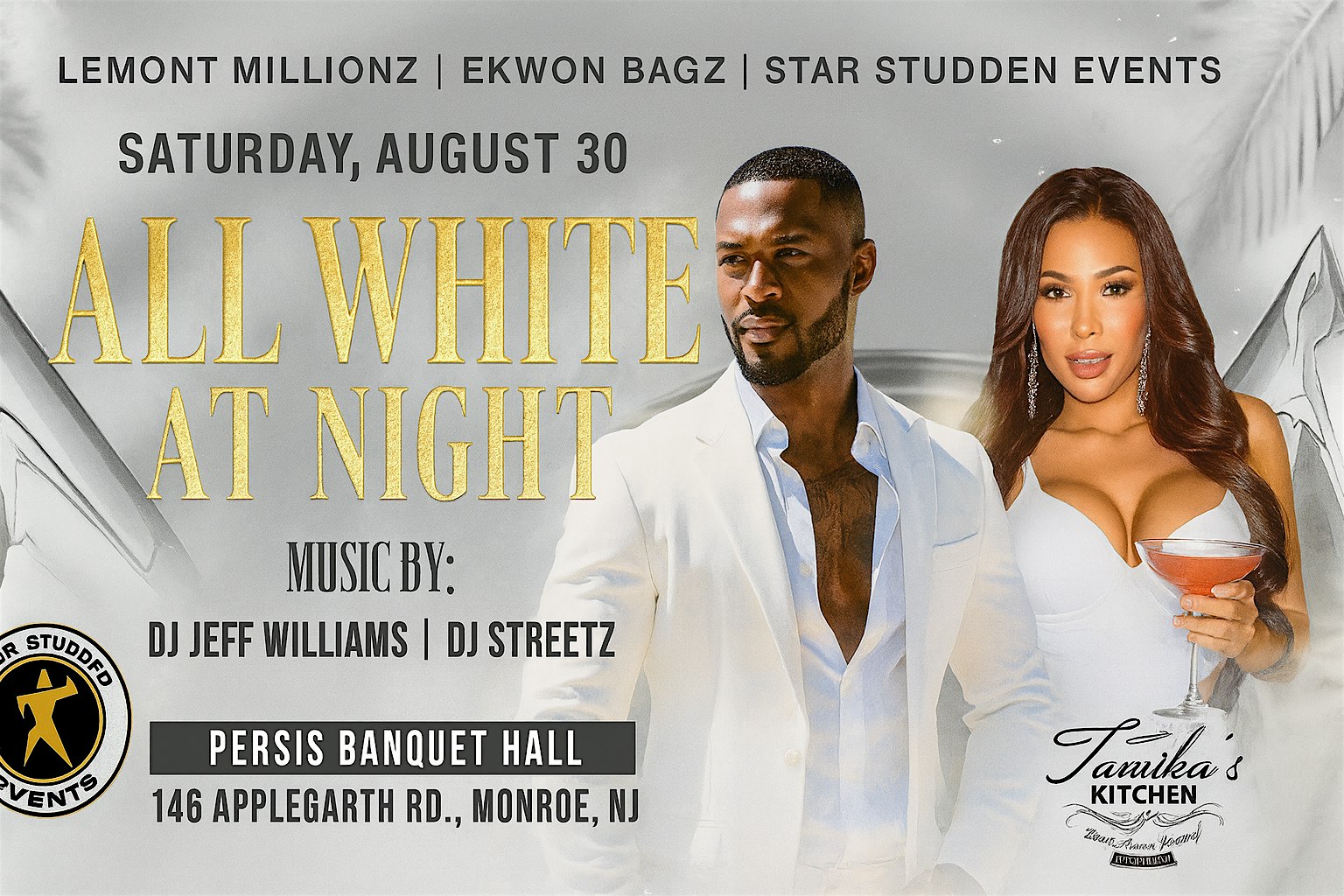 ALL WHITE AT NIGHT at Persis Banquet Hall – Monroe Township, NJ