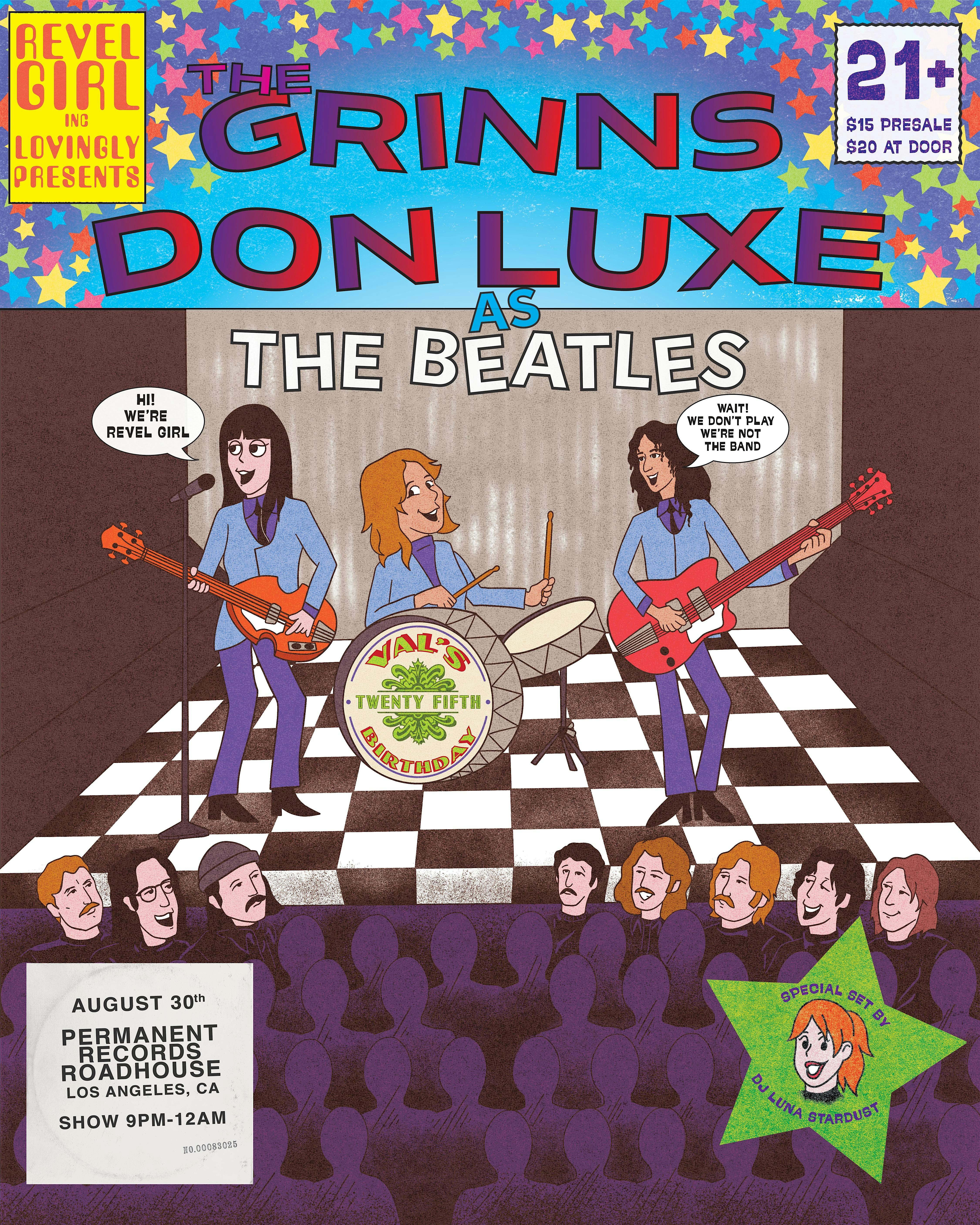 The Grinns, Don Luxe as The Beatles + DJ Luna Stardust at Permanent Records Roadhouse – Los Angeles, CA
