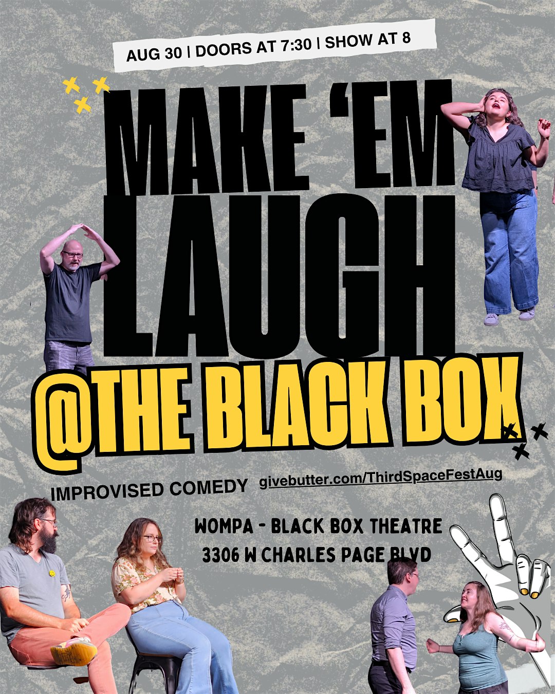 Make Em Laugh at the Black Box | Improv Comedy at 3306 Charles Page Blvd – Tulsa, OK