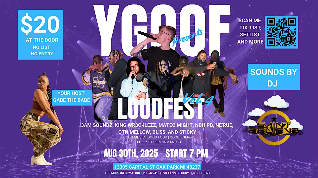 YGOOF LoudFest at 13305 Capital St – Oak Park, MI