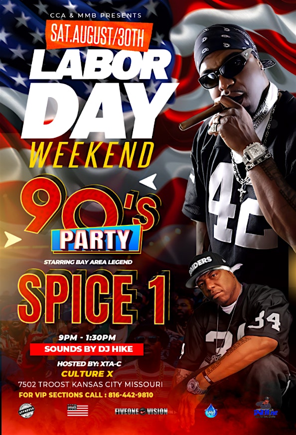 SPICE 1 PERFORMING LIVE AT THE 90’S PARTY at Culture X Sports Lounge – Kansas City, MO