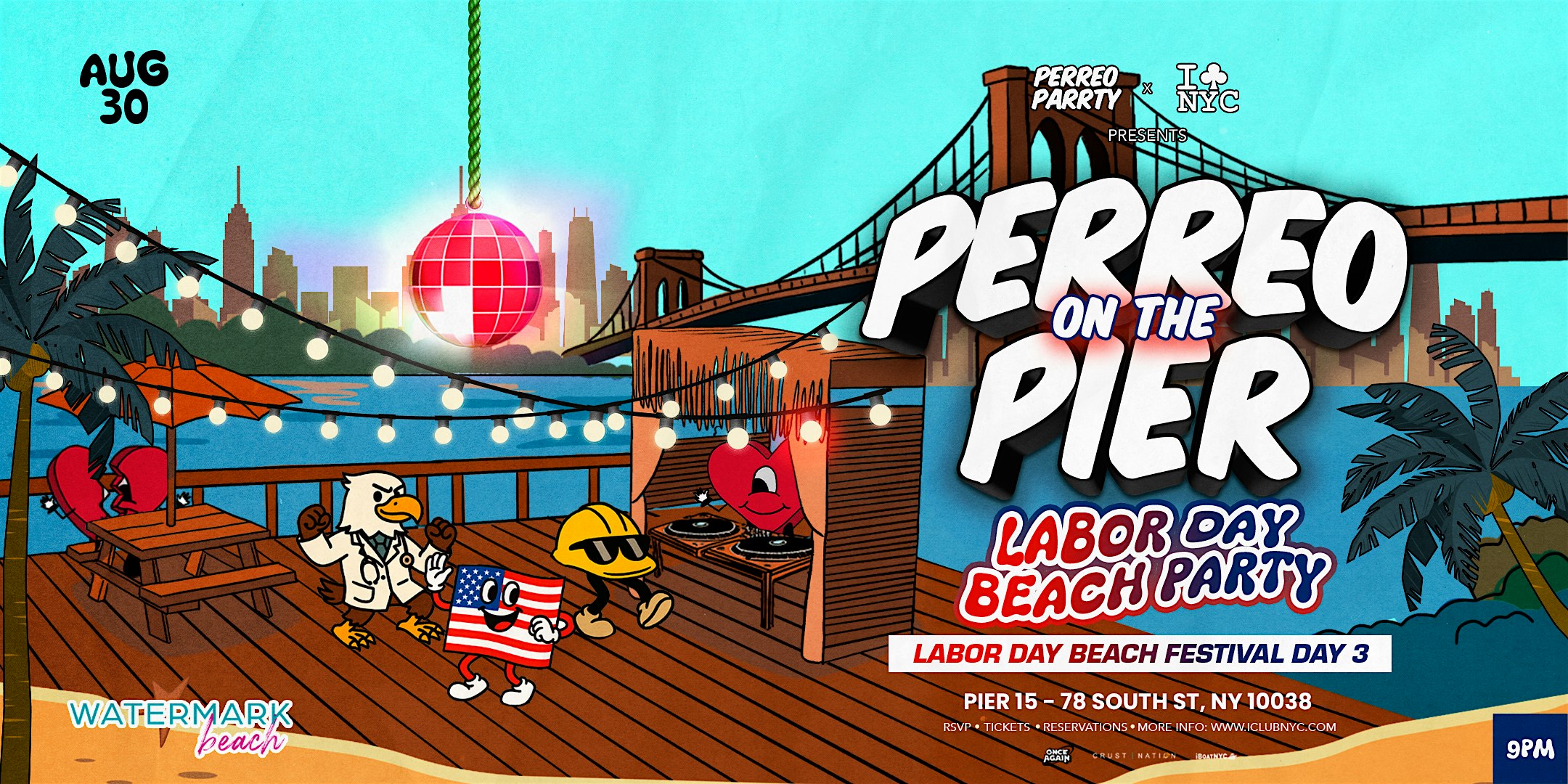 LABOR DAY BEACH FESTIVAL DAY 3 -PERREO PARTY @ WATERMARK NYC at Watermark – New York, NY
