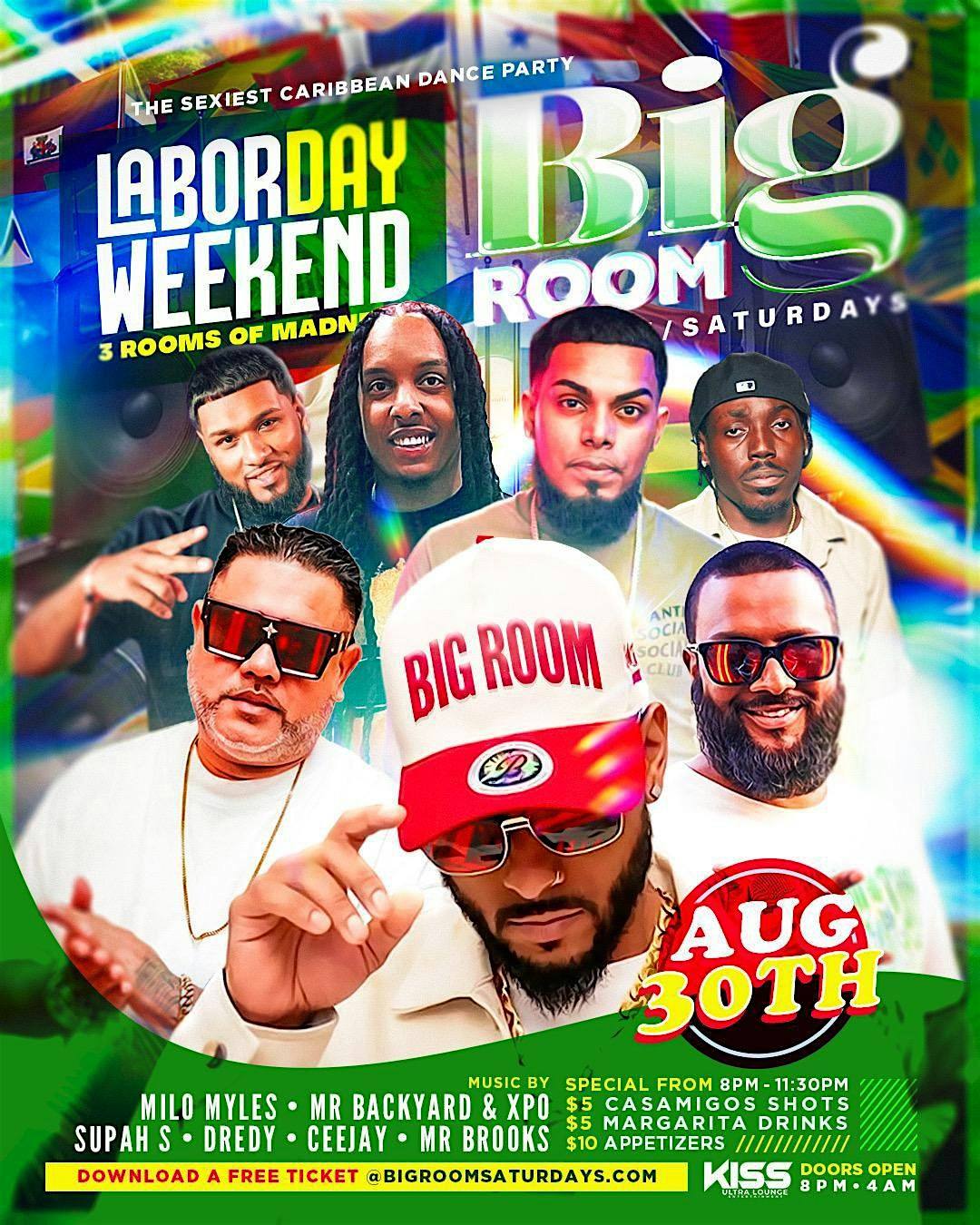 Labor Day weekend (Aug 30th) BiG Room Saturdays at Kiss Entertainment – Best Nightclub & DJs – Queens NY – Queens, NY