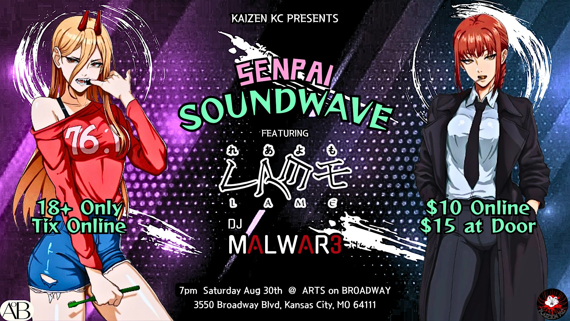 Kaizen KC Presents: Senpai Soundwave at Arts on Broadway – Kansas City, MO