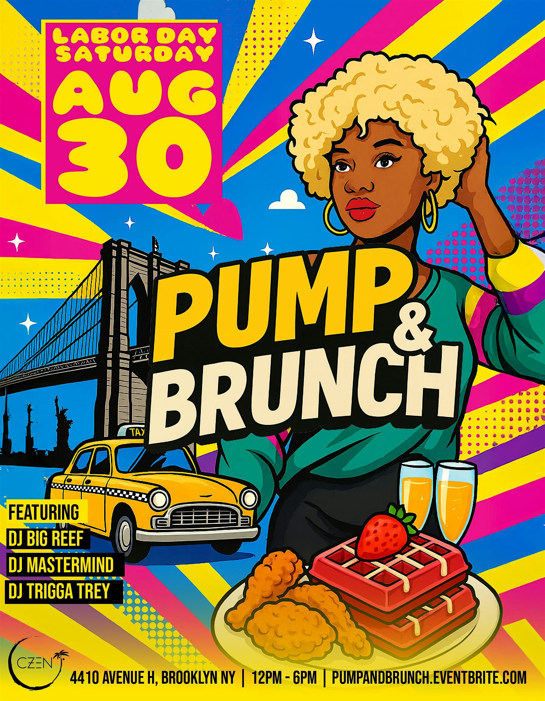 Pump & Brunch NYC: Labor Day Weekend Saturday at CZEN Restaurant – Brooklyn, NY