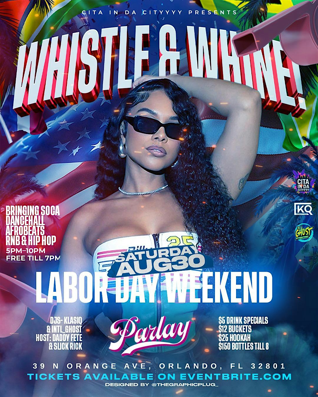 Whistle & Whine Saturday’s at Parlay Orlando – Orlando, FL