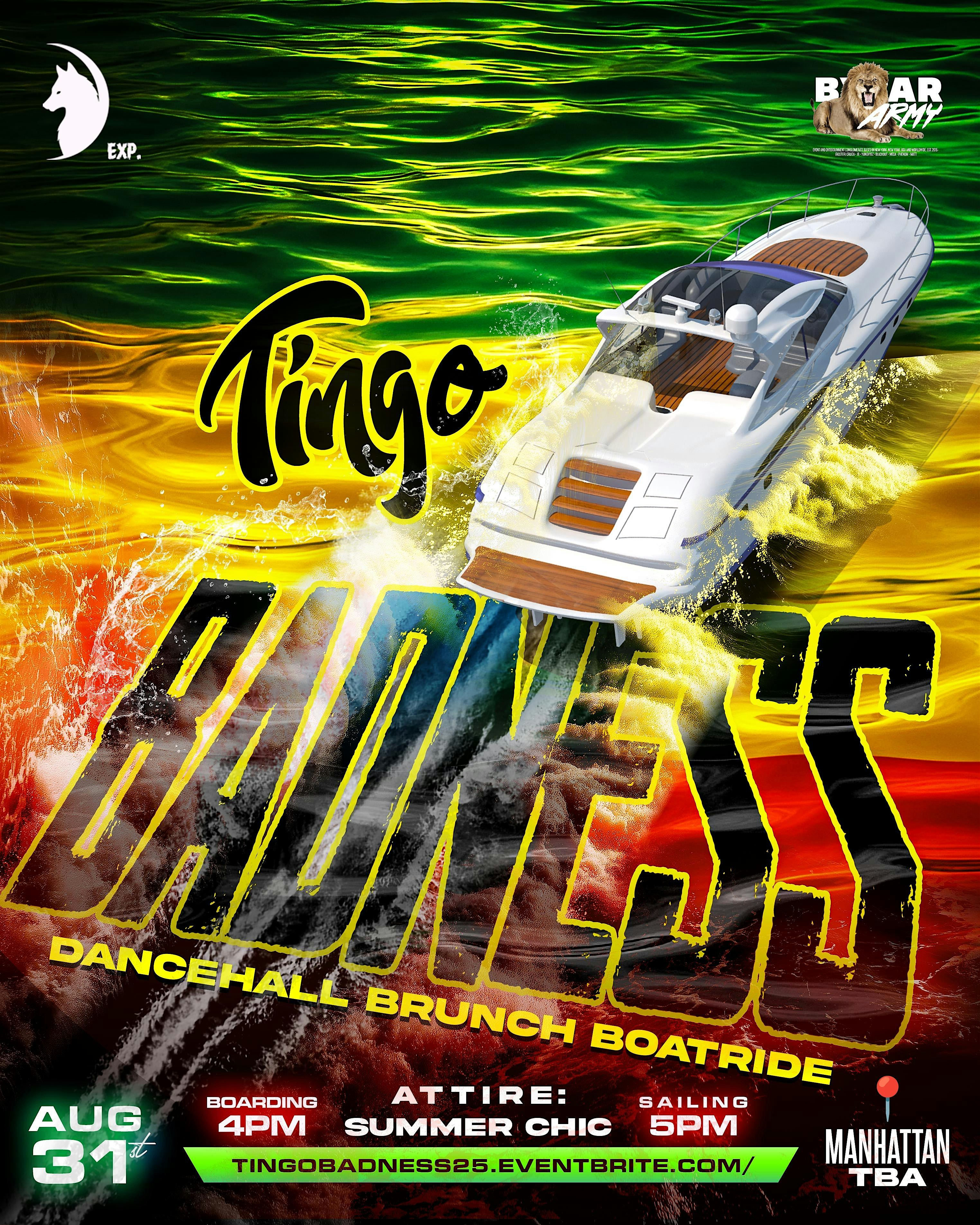 Tingo Badness: DANCEHALL Boatride (Laborday Event 3 of 5) at Brooklyn Army Terminal – Brooklyn, NY