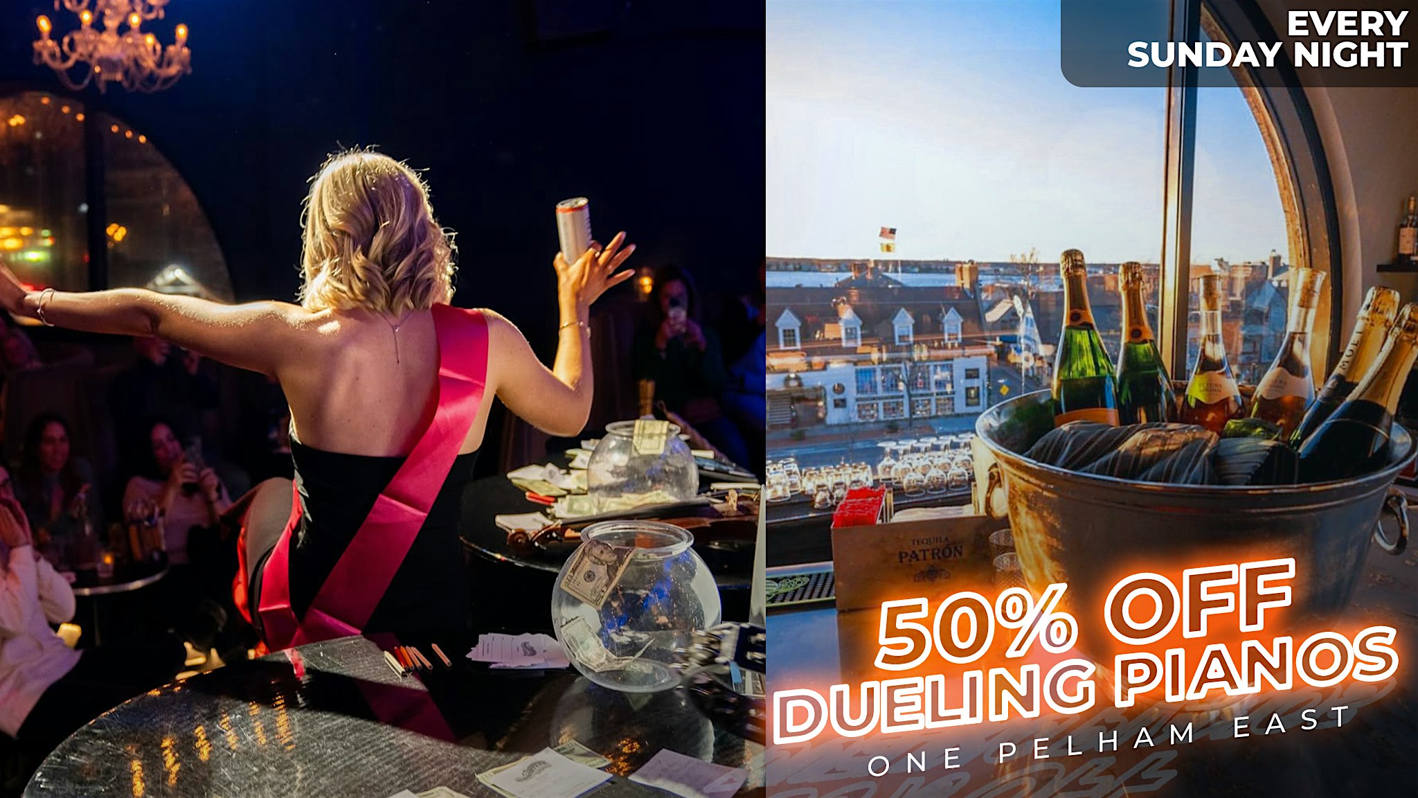 50% Off Dueling Pianos Sunday Show at Top of Pelham – Newport, RI