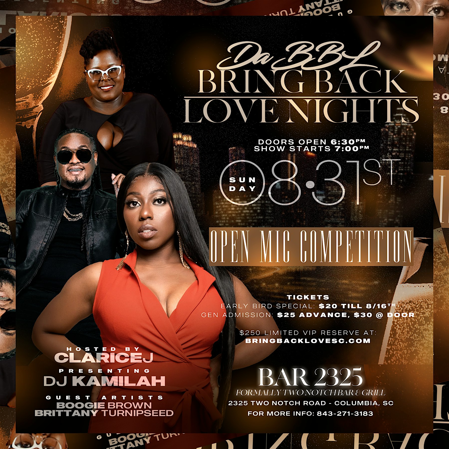 Da B. B. L. Bring Back Love Date Nights at 2325 Two Notch Rd – Columbia, SC