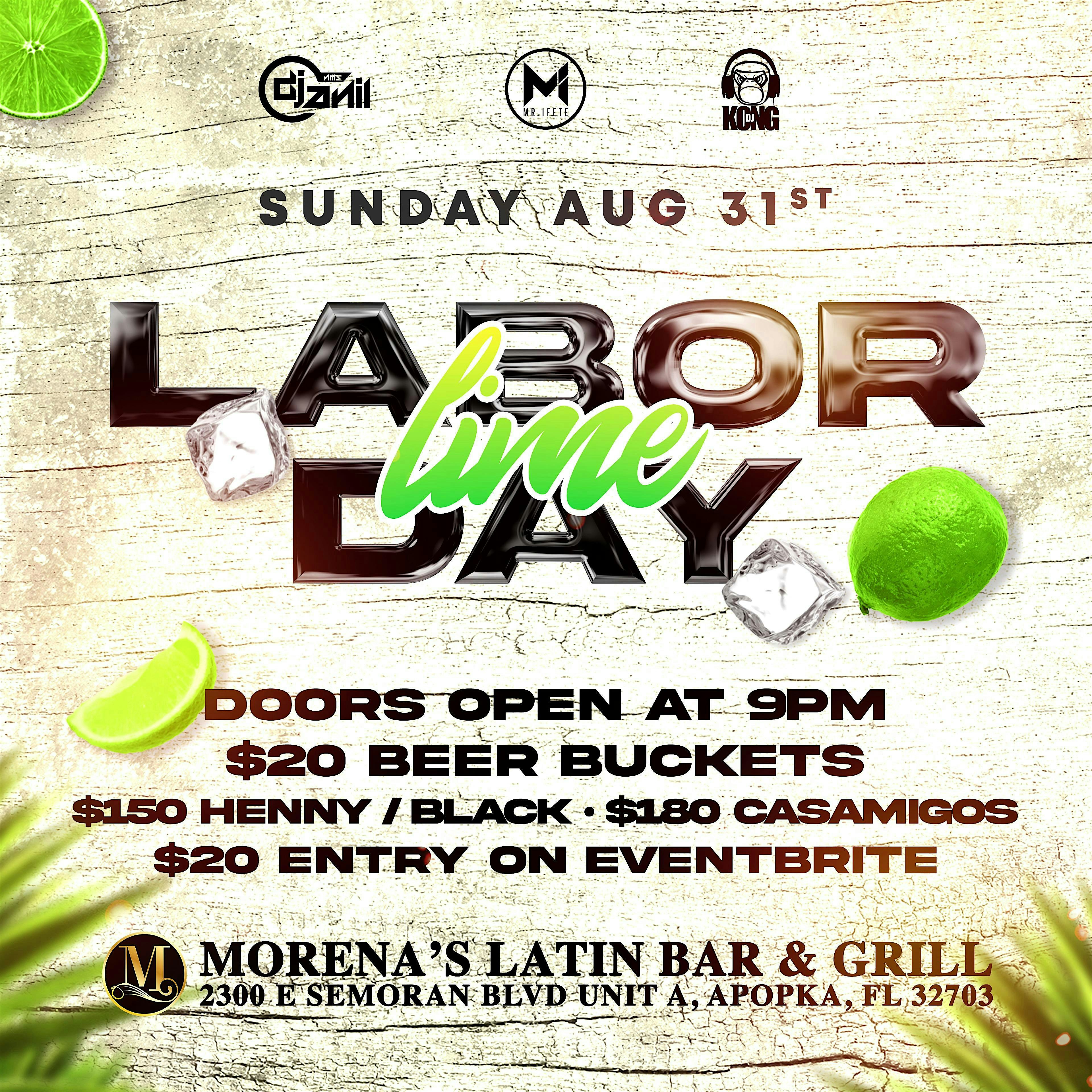Labor Day Lime at Morenas Latin Bar & Grill – Apopka, FL